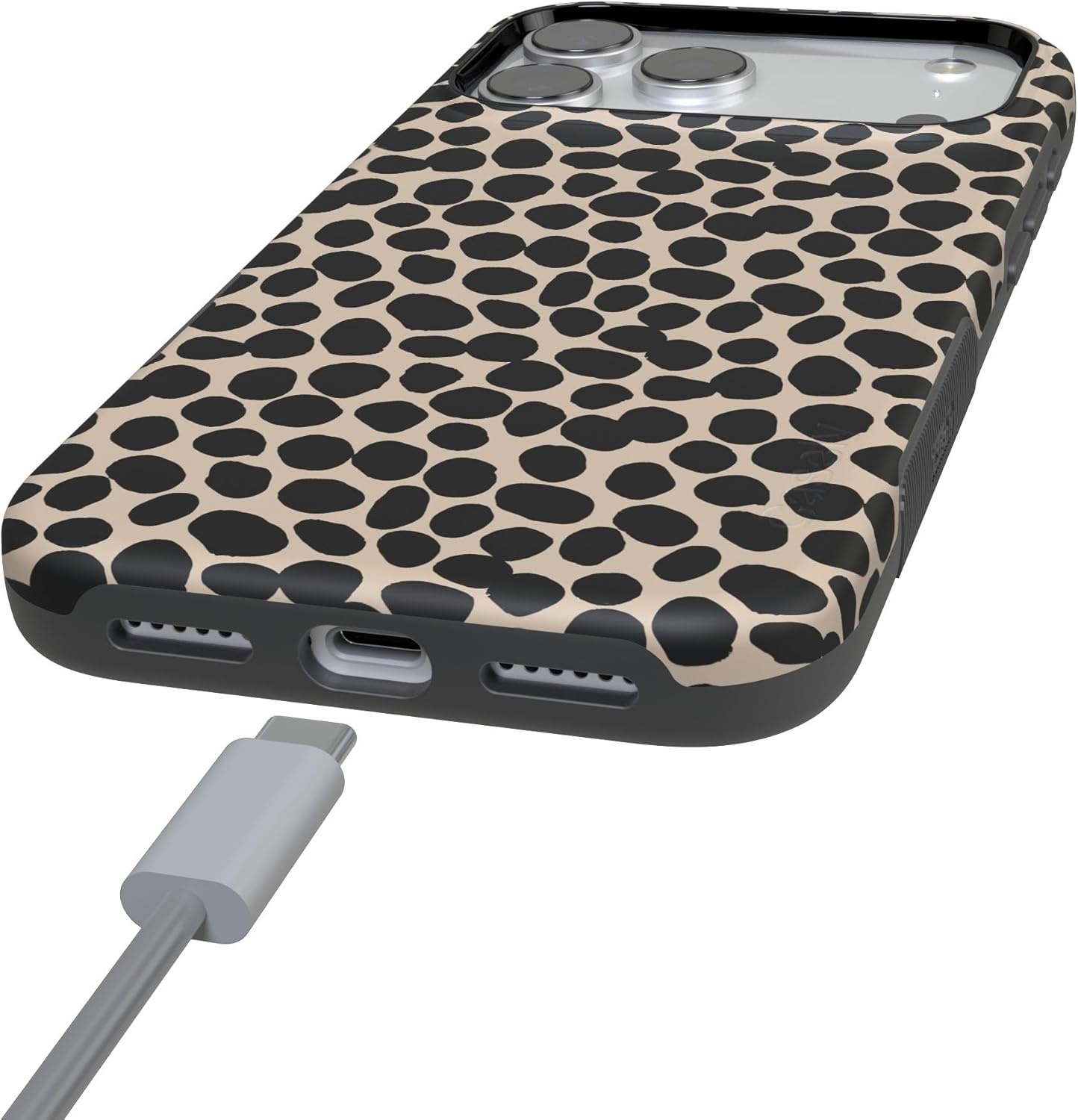image:imageCasely iPhone 17 Pro Max Case Blue amp White Floral Rose to Fame Bold Protective Design Compatible with MagSafeLost in Spots Cheetah Print