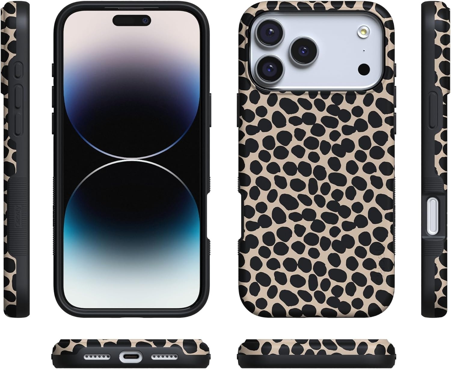 image:imageCasely iPhone 17 Pro Max Case Blue amp White Floral Rose to Fame Bold Protective Design Compatible with MagSafeLost in Spots Cheetah Print