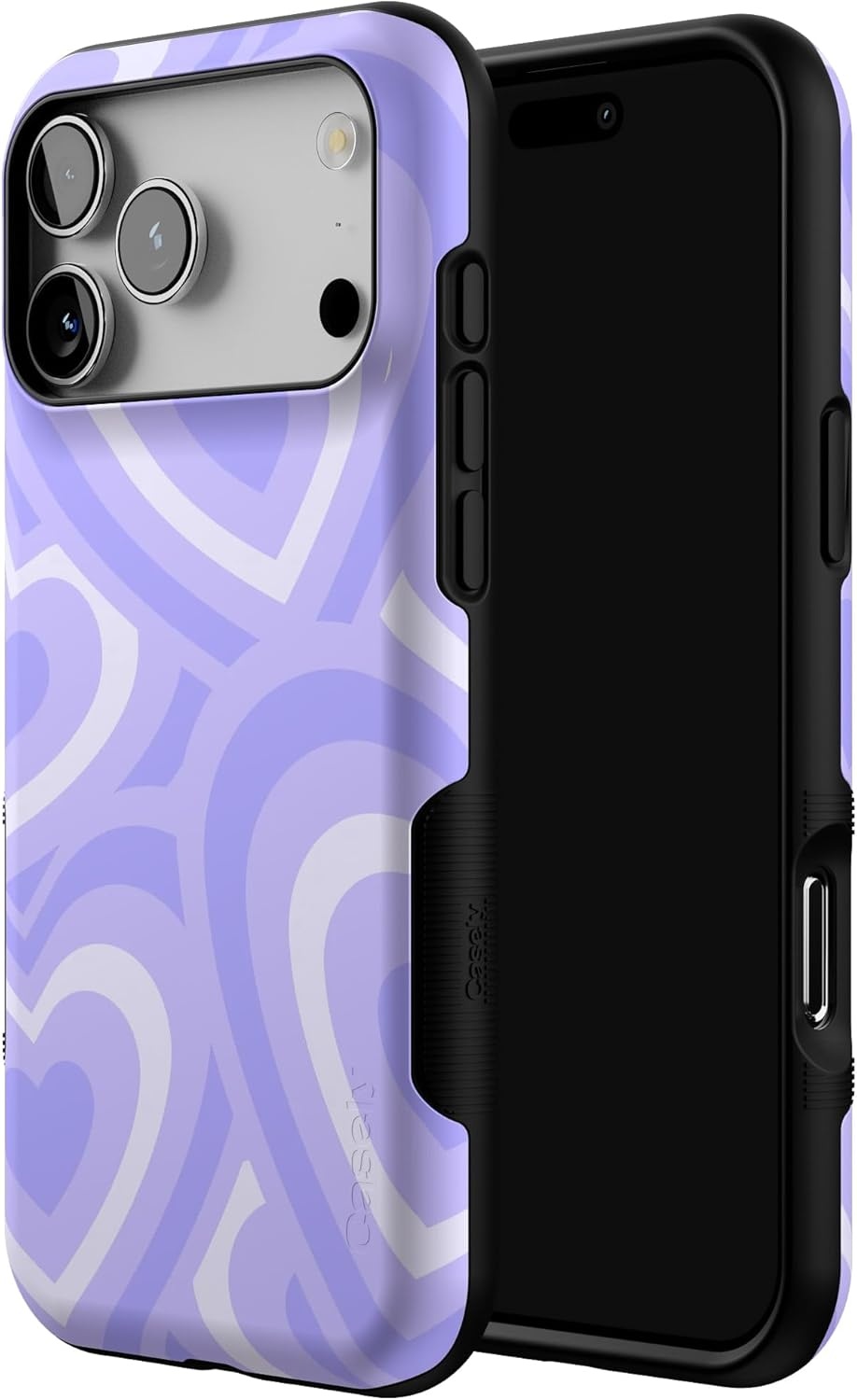 image:imageCasely iPhone 17 Pro Max Case Blue amp White Floral Rose to Fame Bold Protective Design Compatible with MagSafeLove Song Lavender Heart