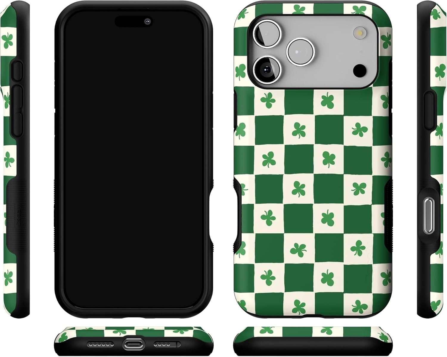 image:imageCasely iPhone 17 Pro Max Case Blue amp White Floral Rose to Fame Bold Protective Design Compatible with MagSafeLucky You Shamrock