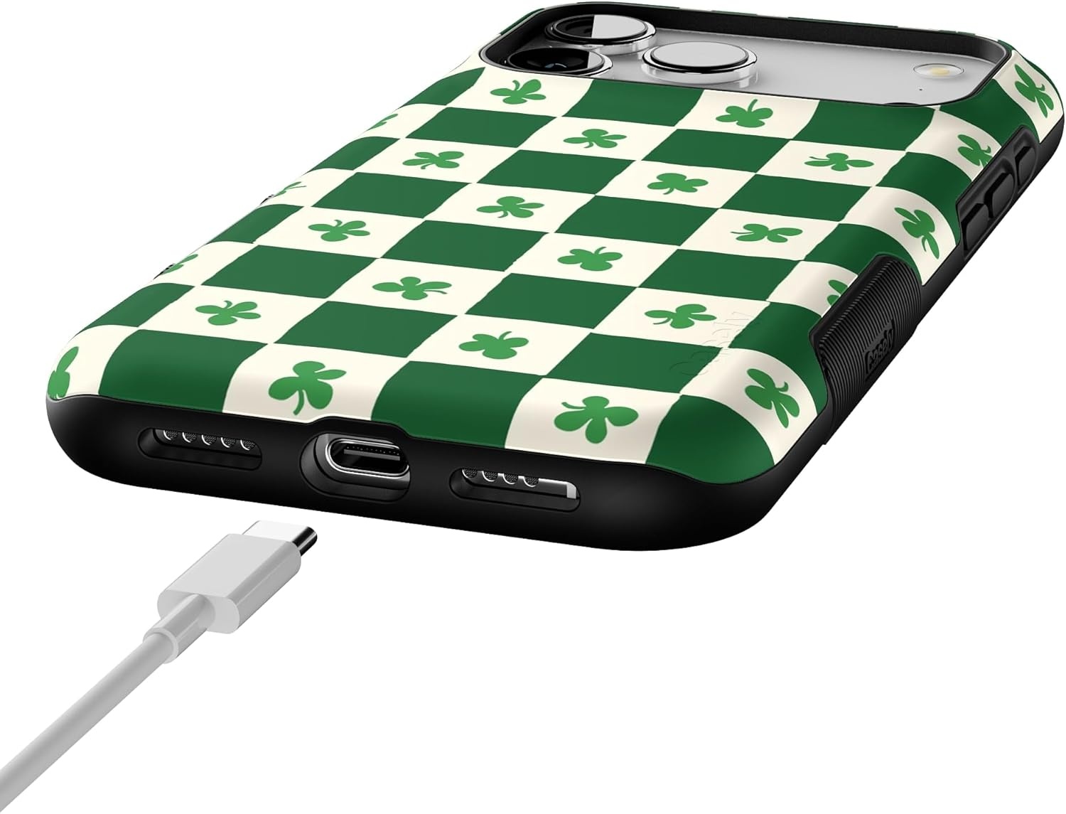 image:imageCasely iPhone 17 Pro Max Case Blue amp White Floral Rose to Fame Bold Protective Design Compatible with MagSafeLucky You Shamrock
