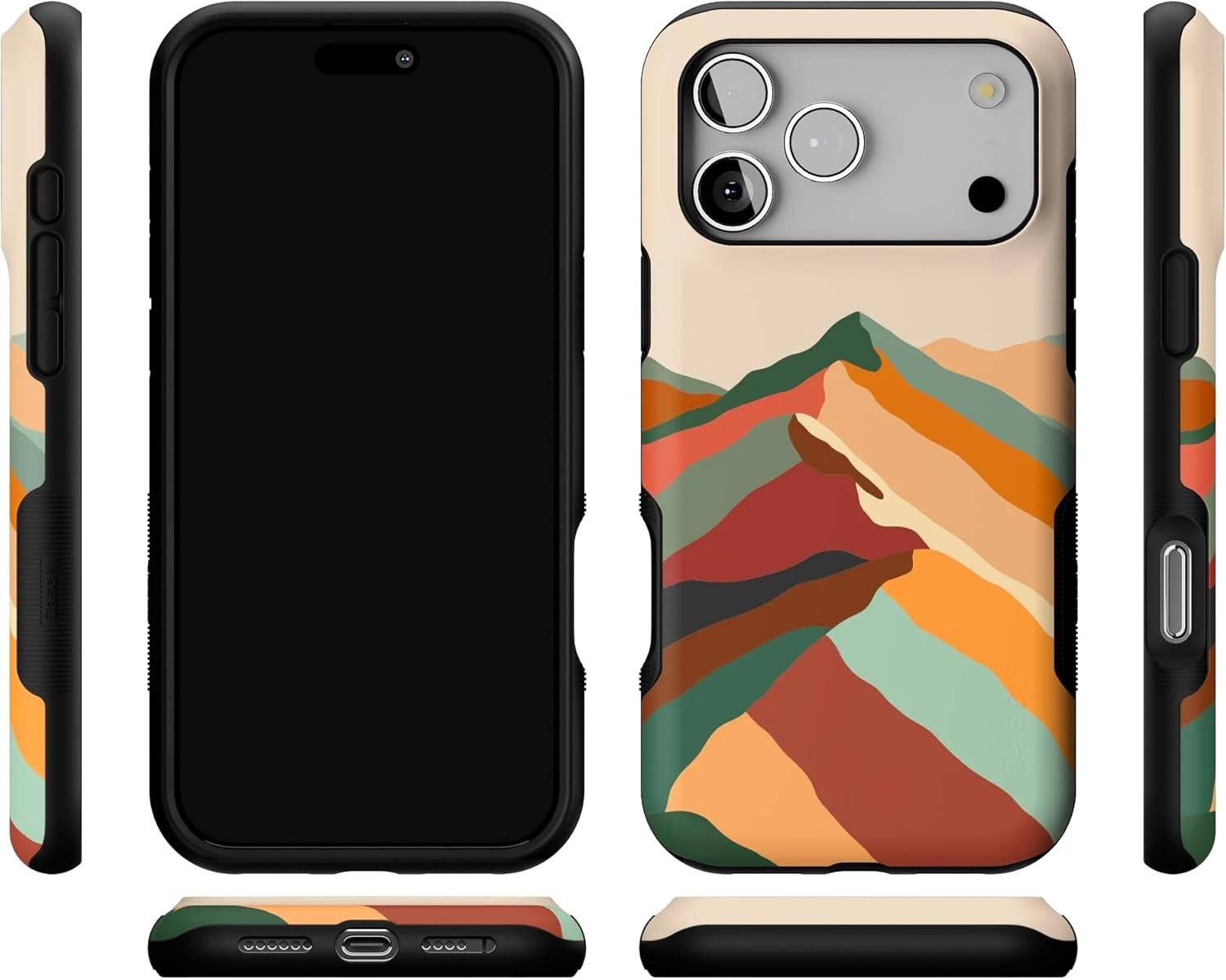 image:imageCasely iPhone 17 Pro Max Case Blue amp White Floral Rose to Fame Bold Protective Design Compatible with MagSafeMagic Mountain Colorblock
