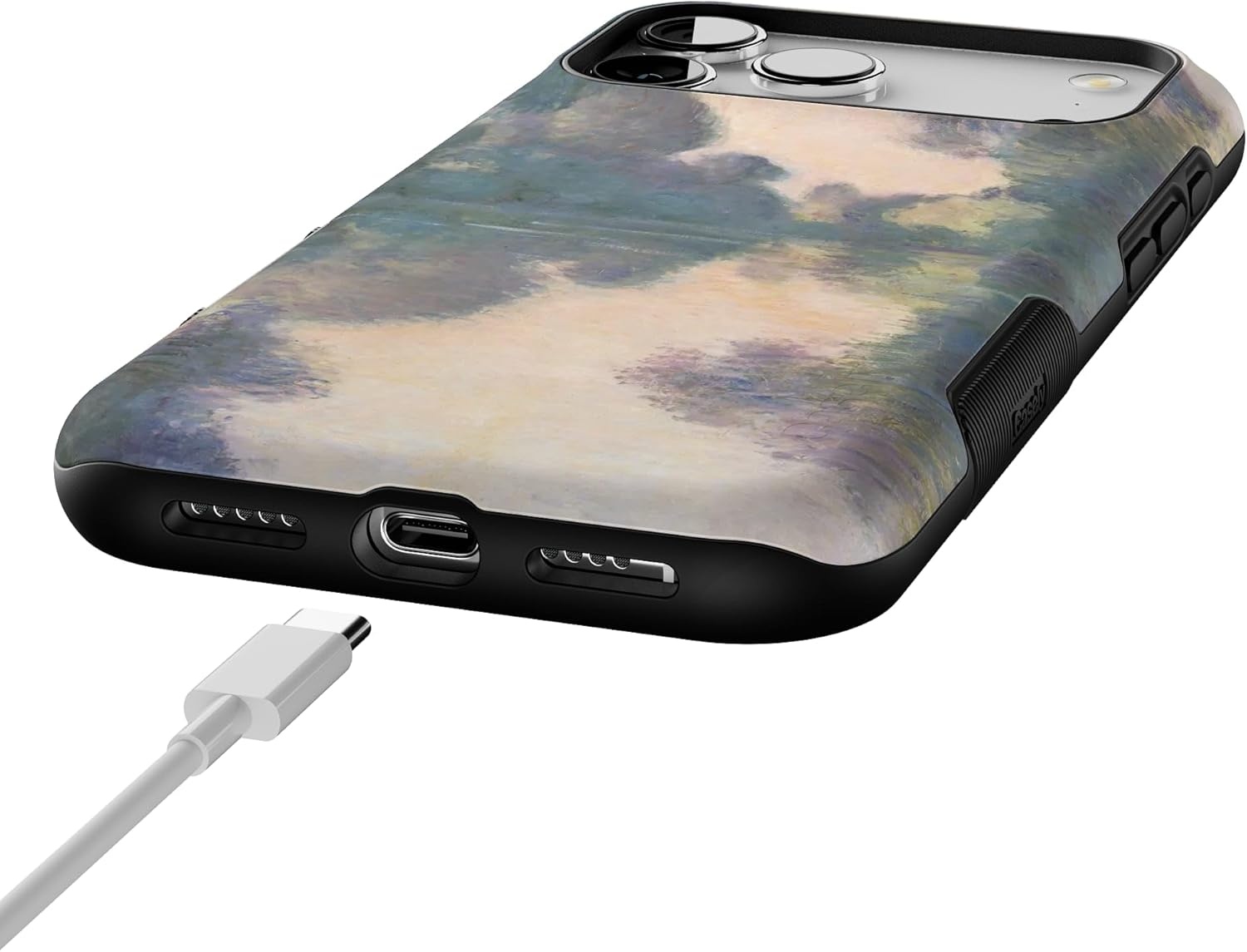 image:imageCasely iPhone 17 Pro Max Case Blue amp White Floral Rose to Fame Bold Protective Design Compatible with MagSafeMonets Morning The Met Museum