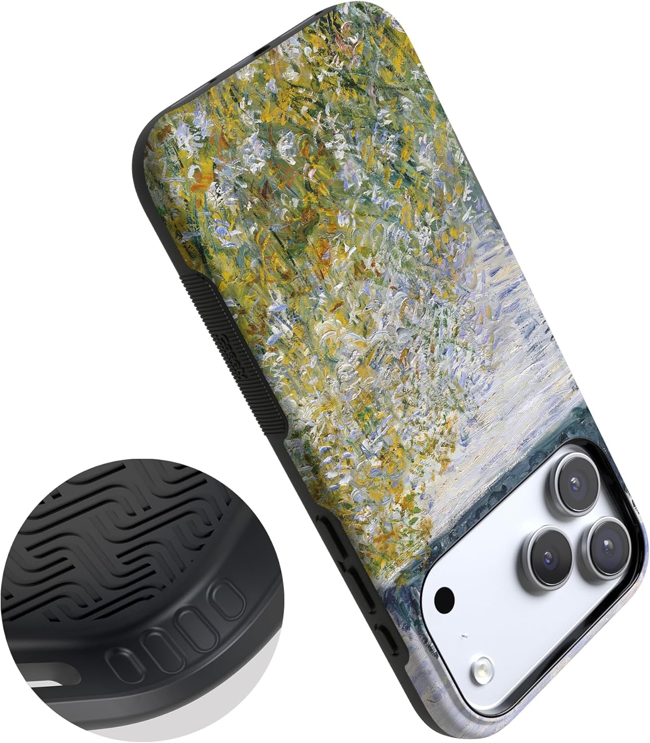 image:imageCasely iPhone 17 Pro Max Case Blue amp White Floral Rose to Fame Bold Protective Design Compatible with MagSafeMonets Summer Landscape The Met Museum