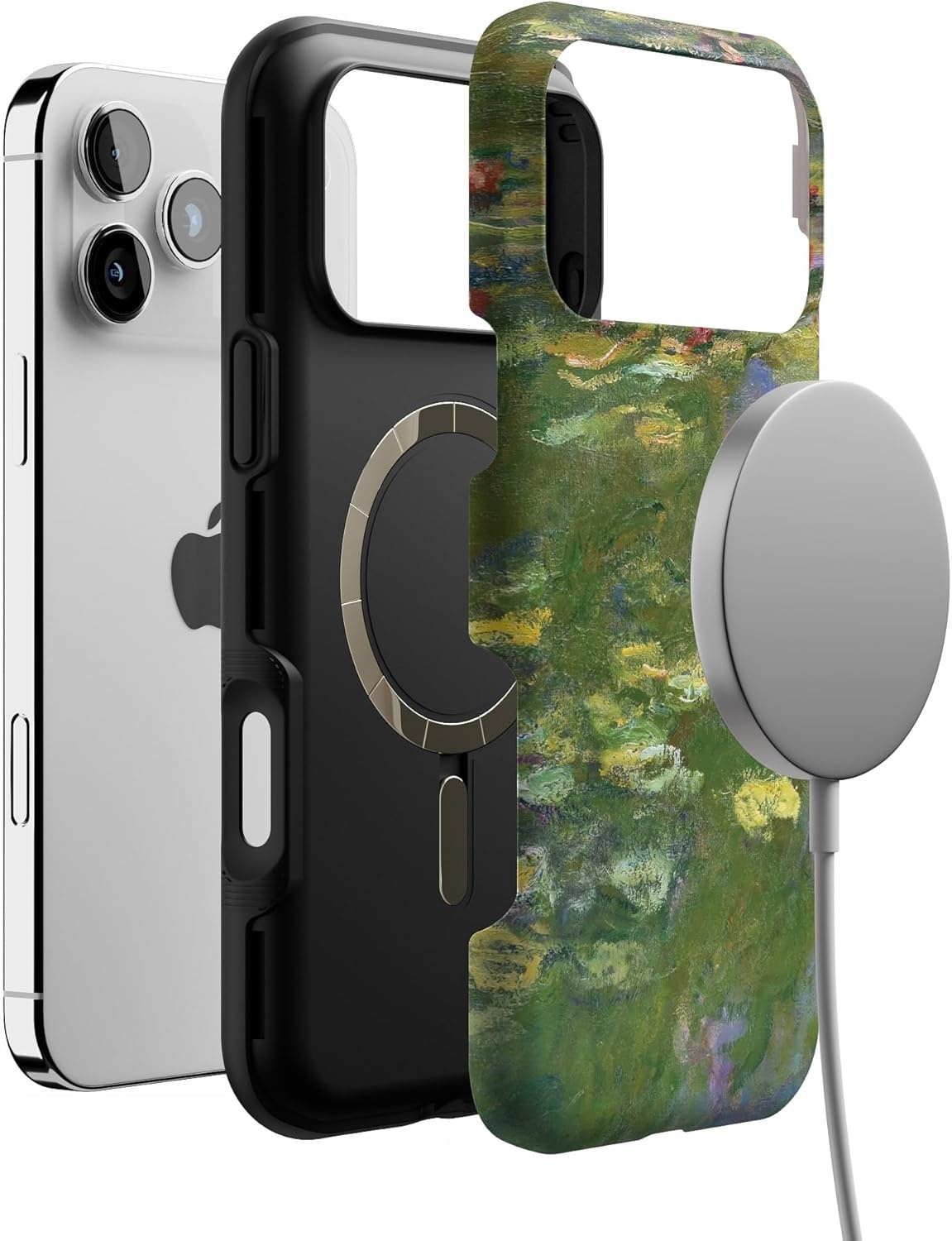 image:imageCasely iPhone 17 Pro Max Case Blue amp White Floral Rose to Fame Bold Protective Design Compatible with MagSafeMonets Water Lilies The Met Museum