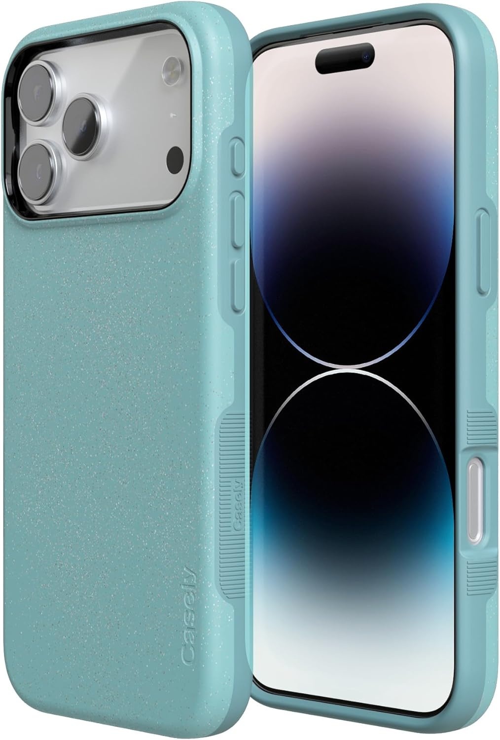 image:imageCasely iPhone 17 Pro Max Case Blue amp White Floral Rose to Fame Bold Protective Design Compatible with MagSafeOcean Blue Shimmer Aquamarine