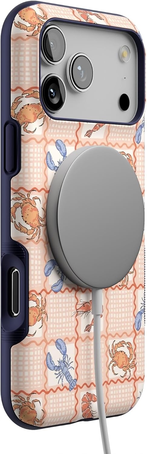 image:imageCasely iPhone 17 Pro Max Case Blue amp White Floral Rose to Fame Bold Protective Design Compatible with MagSafeOn the Cape Coastal Summer