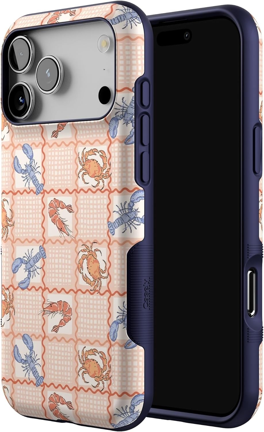 image:imageCasely iPhone 17 Pro Max Case Blue amp White Floral Rose to Fame Bold Protective Design Compatible with MagSafeOn the Cape Coastal Summer