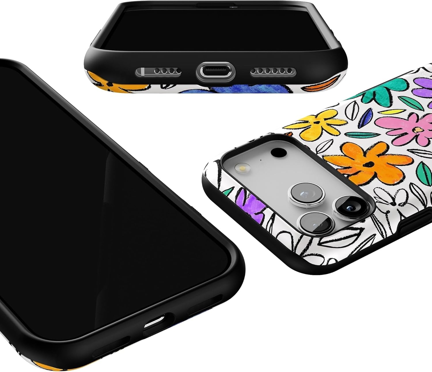 image:imageCasely iPhone 17 Pro Max Case Blue amp White Floral Rose to Fame Bold Protective Design Compatible with MagSafeOutside the Lines Crayola Marker