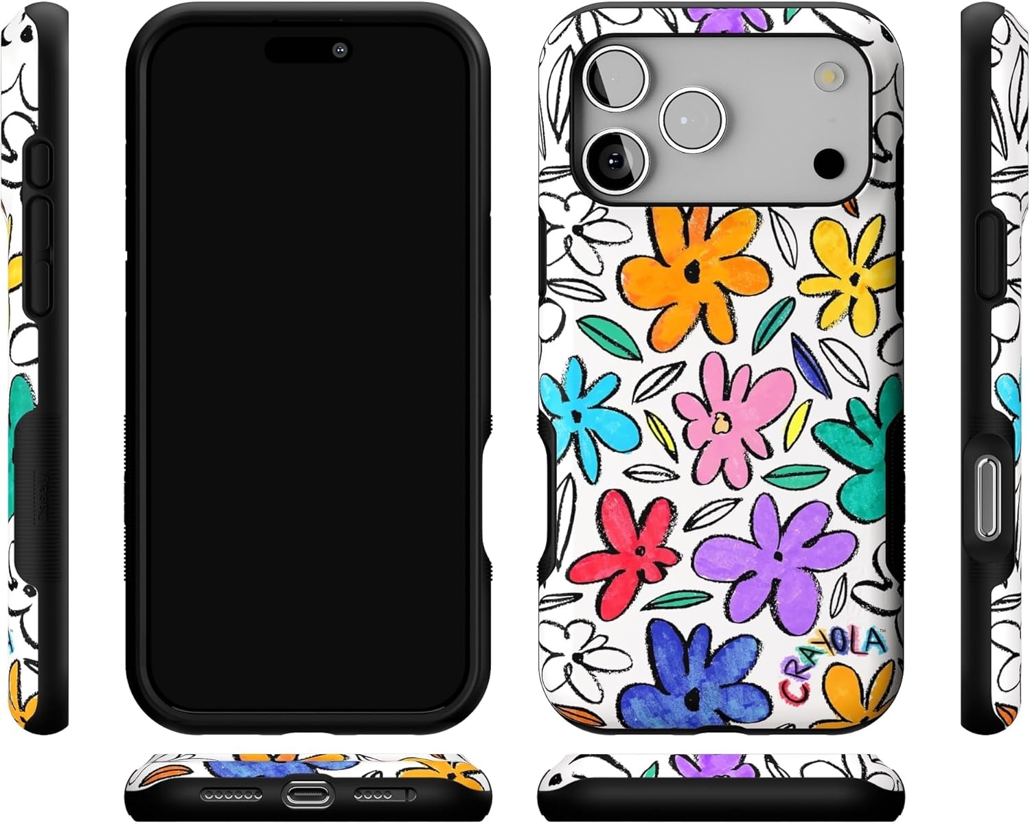 image:imageCasely iPhone 17 Pro Max Case Blue amp White Floral Rose to Fame Bold Protective Design Compatible with MagSafeOutside the Lines Crayola Marker