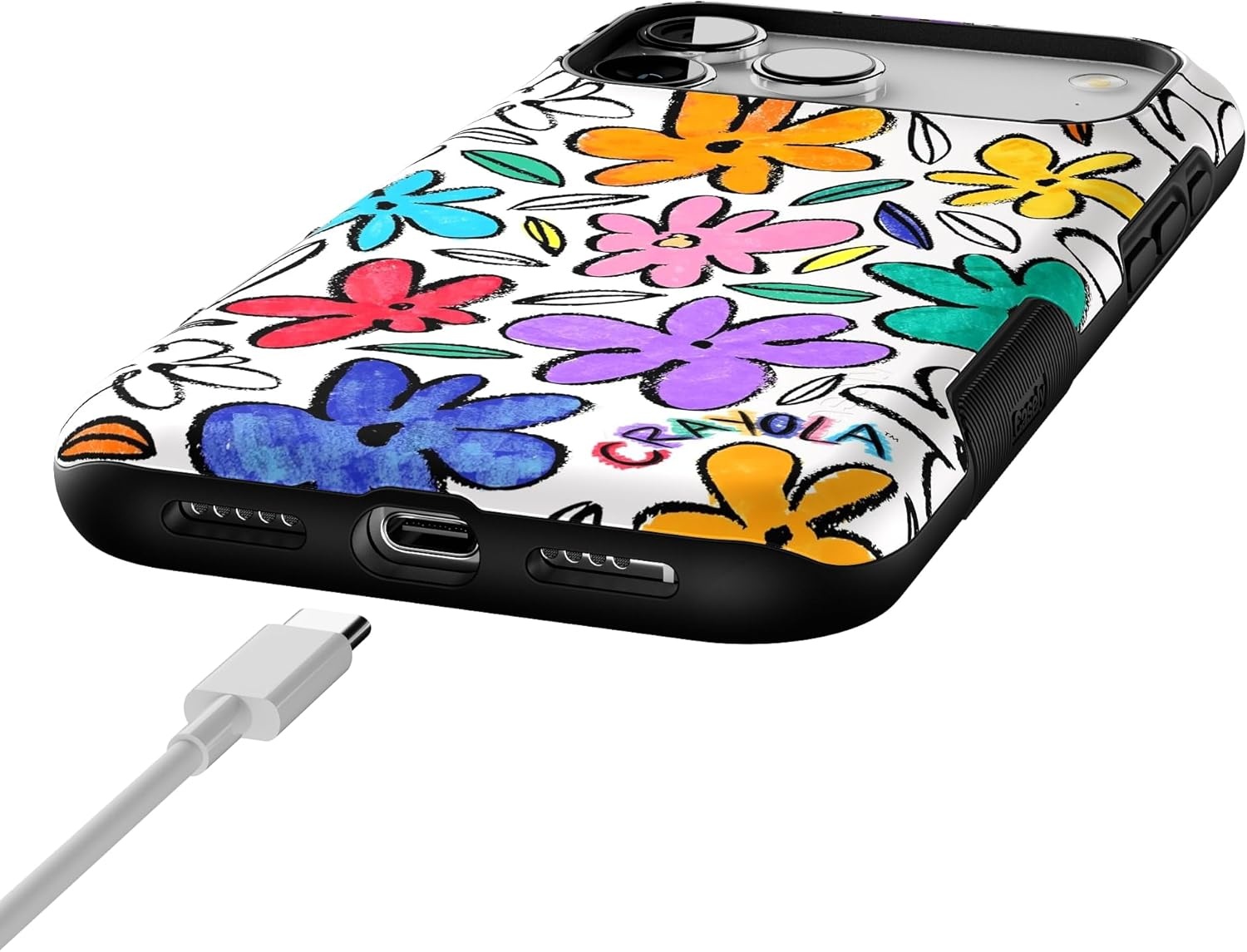 image:imageCasely iPhone 17 Pro Max Case Blue amp White Floral Rose to Fame Bold Protective Design Compatible with MagSafeOutside the Lines Crayola Marker