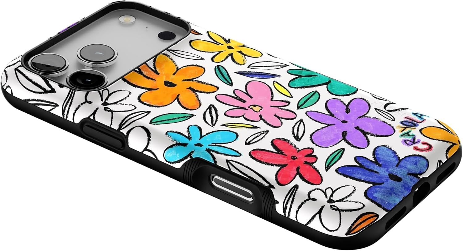 image:imageCasely iPhone 17 Pro Max Case Blue amp White Floral Rose to Fame Bold Protective Design Compatible with MagSafeOutside the Lines Crayola Marker