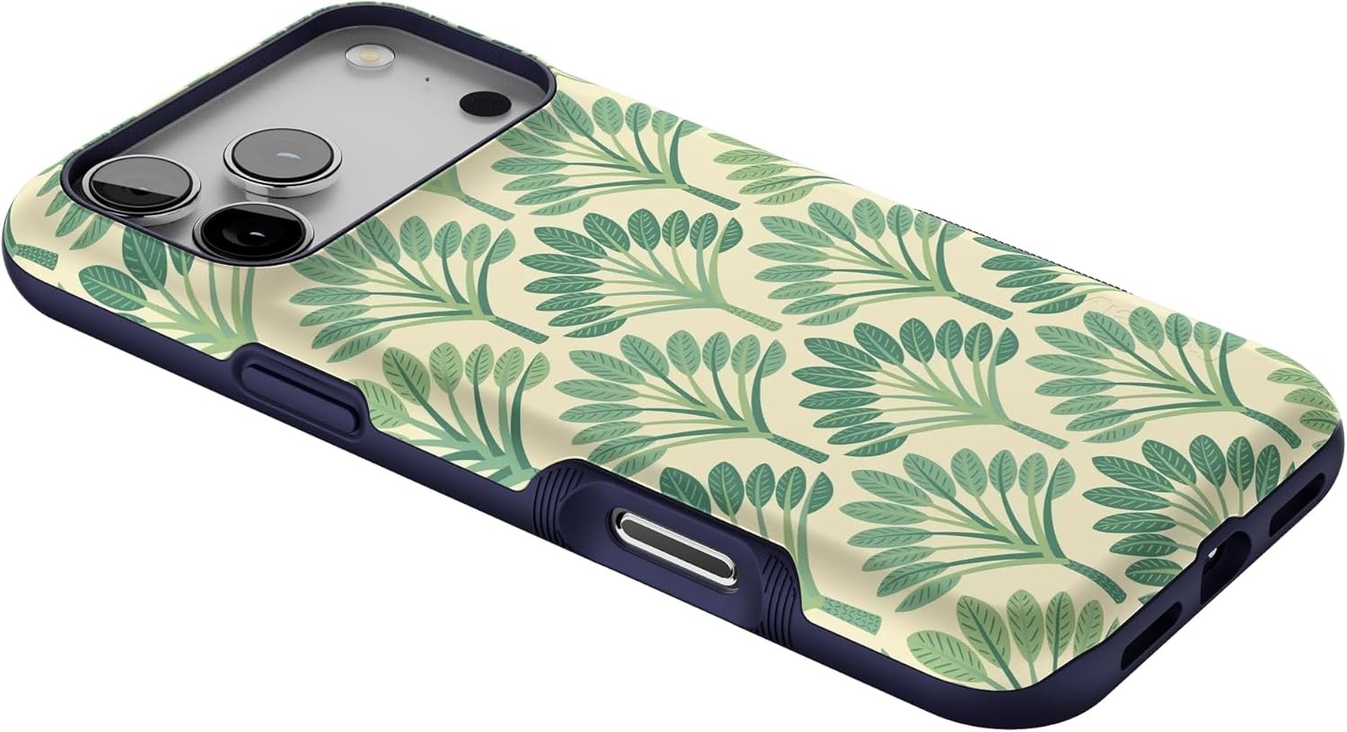 image:imageCasely iPhone 17 Pro Max Case Blue amp White Floral Rose to Fame Bold Protective Design Compatible with MagSafePalm Royale Palm Beach