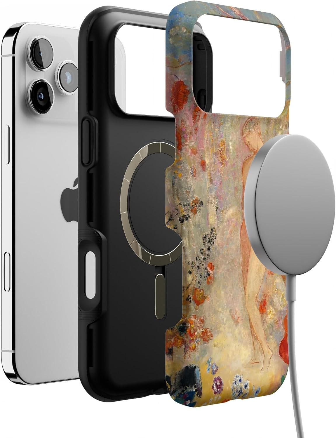 image:imageCasely iPhone 17 Pro Max Case Blue amp White Floral Rose to Fame Bold Protective Design Compatible with MagSafePandora The Met Museum