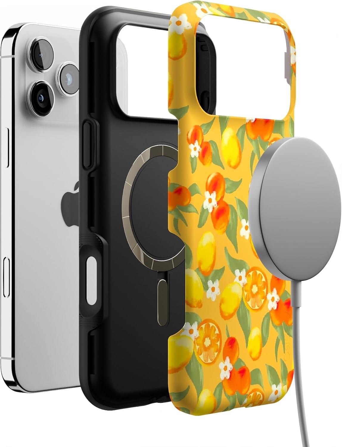 image:imageCasely iPhone 17 Pro Max Case Blue amp White Floral Rose to Fame Bold Protective Design Compatible with MagSafePositano Dippin Daisys Italian Coast