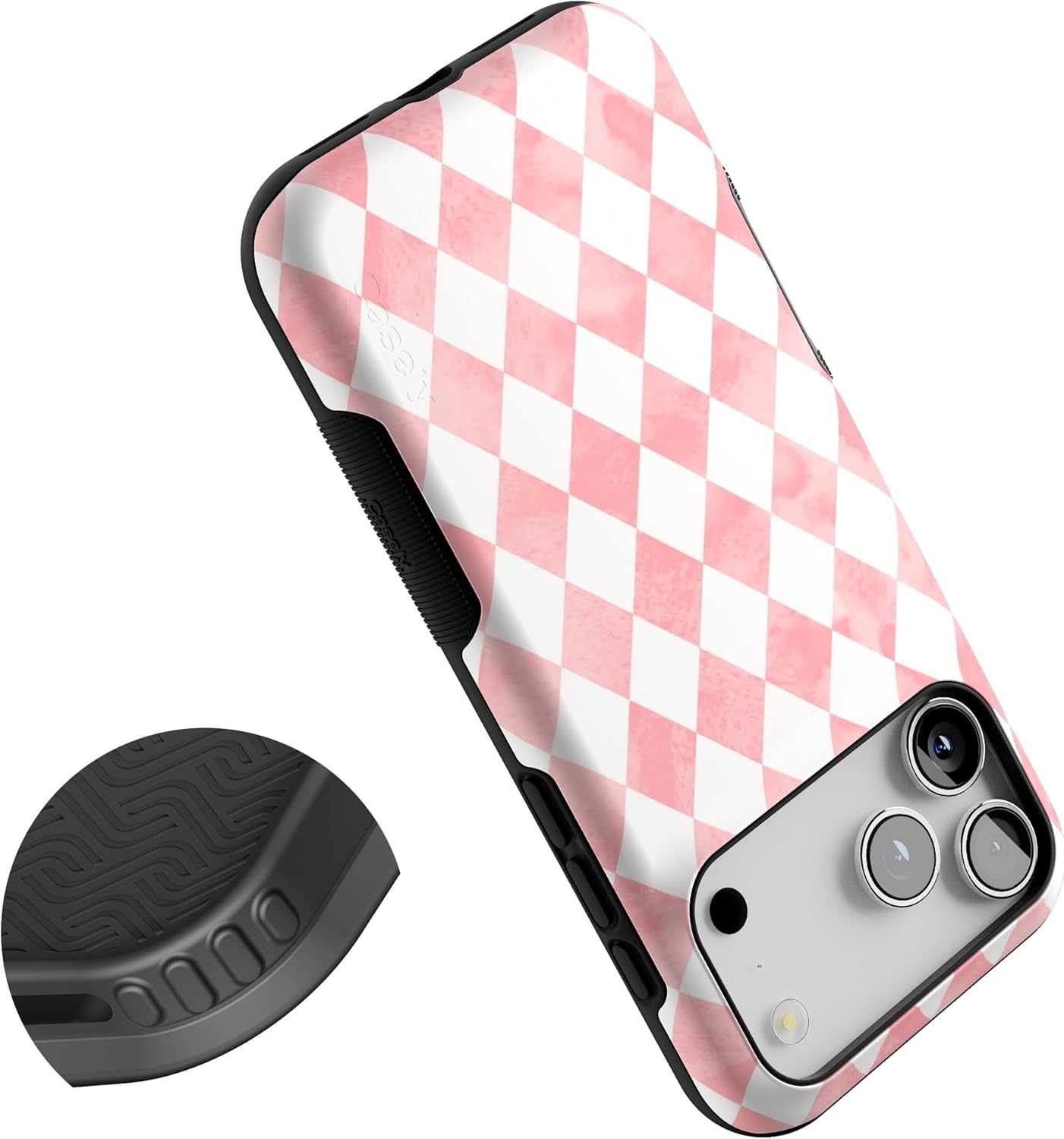 image:imageCasely iPhone 17 Pro Max Case Blue amp White Floral Rose to Fame Bold Protective Design Compatible with MagSafeQueen of Diamonds Pink Watercolor