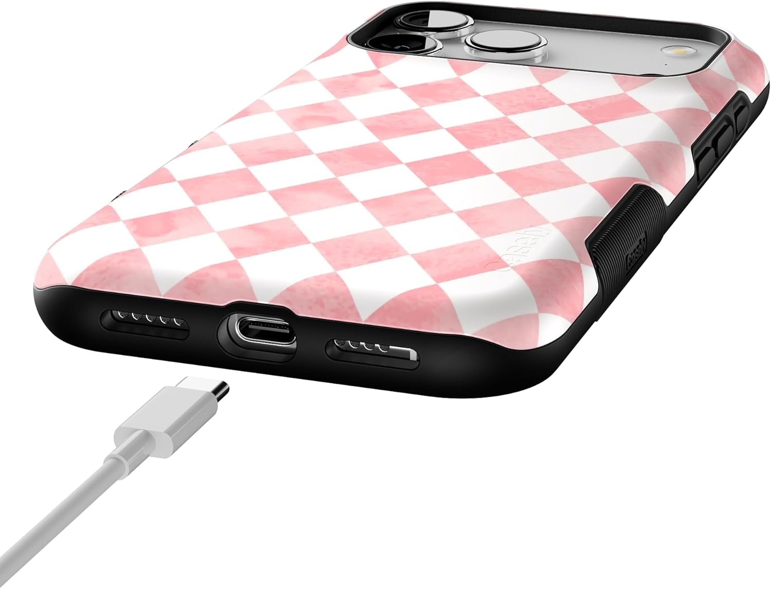 image:imageCasely iPhone 17 Pro Max Case Blue amp White Floral Rose to Fame Bold Protective Design Compatible with MagSafeQueen of Diamonds Pink Watercolor