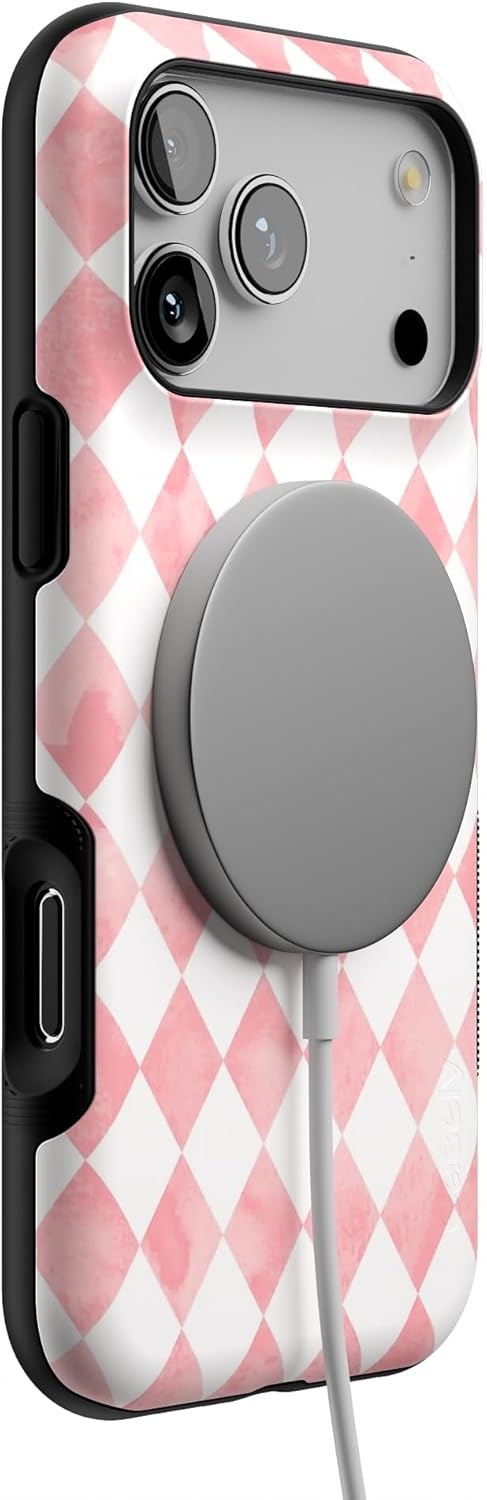 image:imageCasely iPhone 17 Pro Max Case Blue amp White Floral Rose to Fame Bold Protective Design Compatible with MagSafeQueen of Diamonds Pink Watercolor