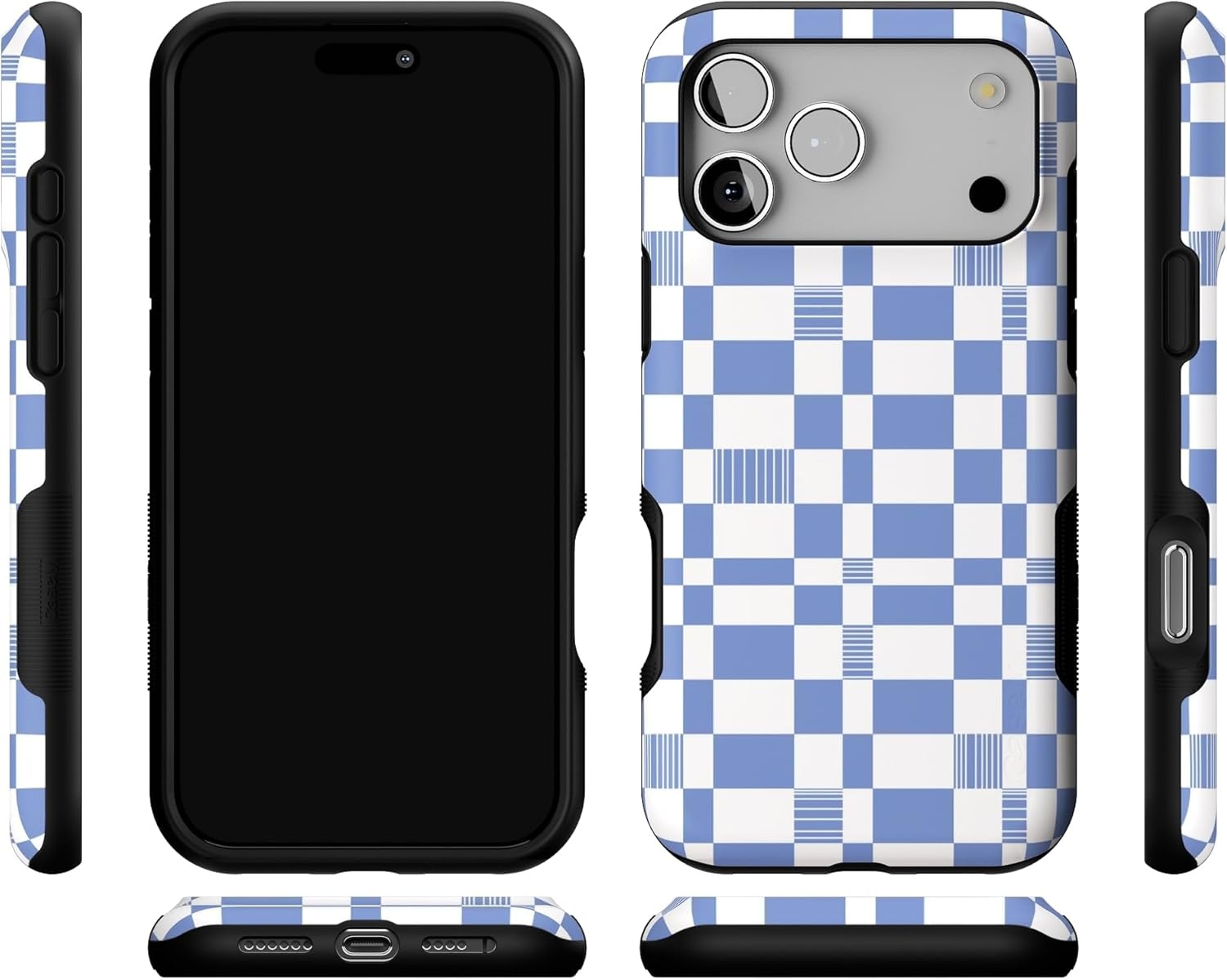 image:imageCasely iPhone 17 Pro Max Case Blue amp White Floral Rose to Fame Bold Protective Design Compatible with MagSafeReality Check Periwinkle