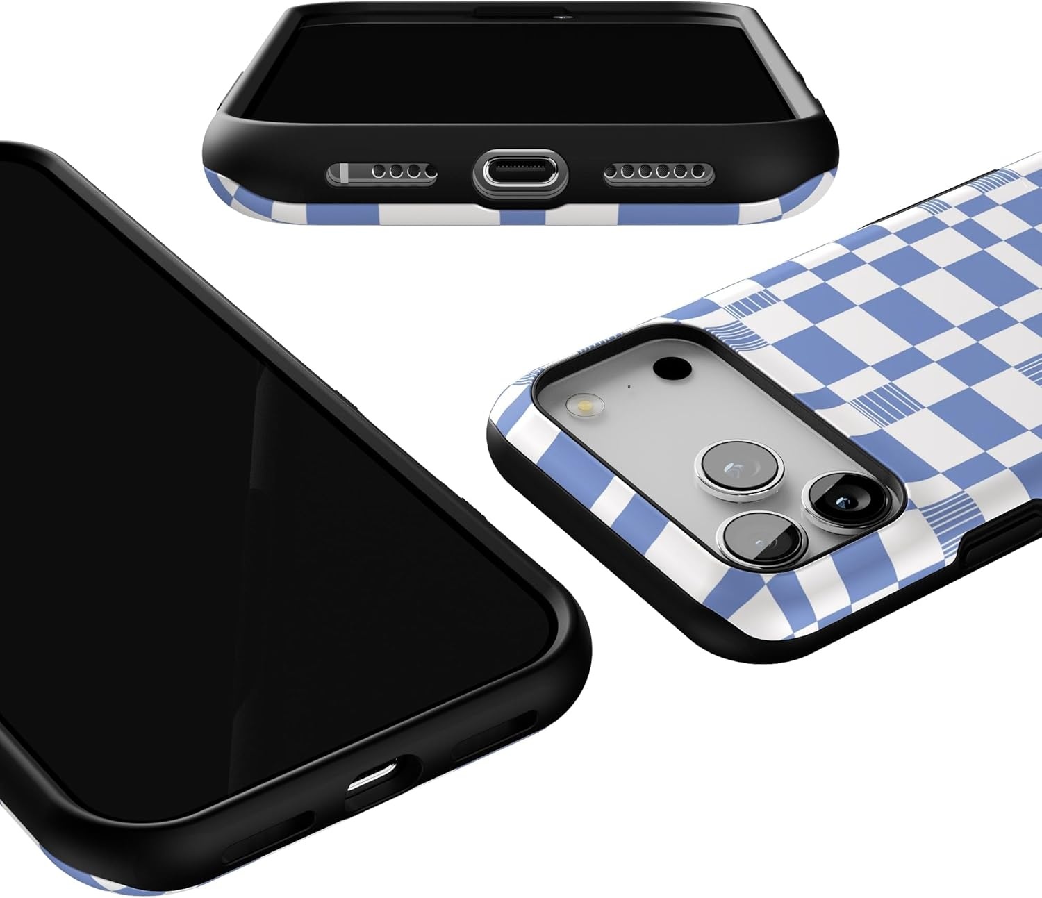 image:imageCasely iPhone 17 Pro Max Case Blue amp White Floral Rose to Fame Bold Protective Design Compatible with MagSafeReality Check Periwinkle
