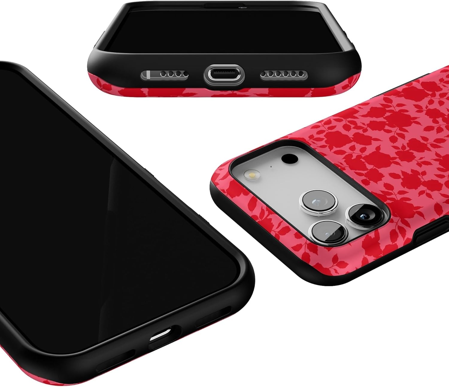 image:imageCasely iPhone 17 Pro Max Case Blue amp White Floral Rose to Fame Bold Protective Design Compatible with MagSafeRose Garden Red Aesthetic