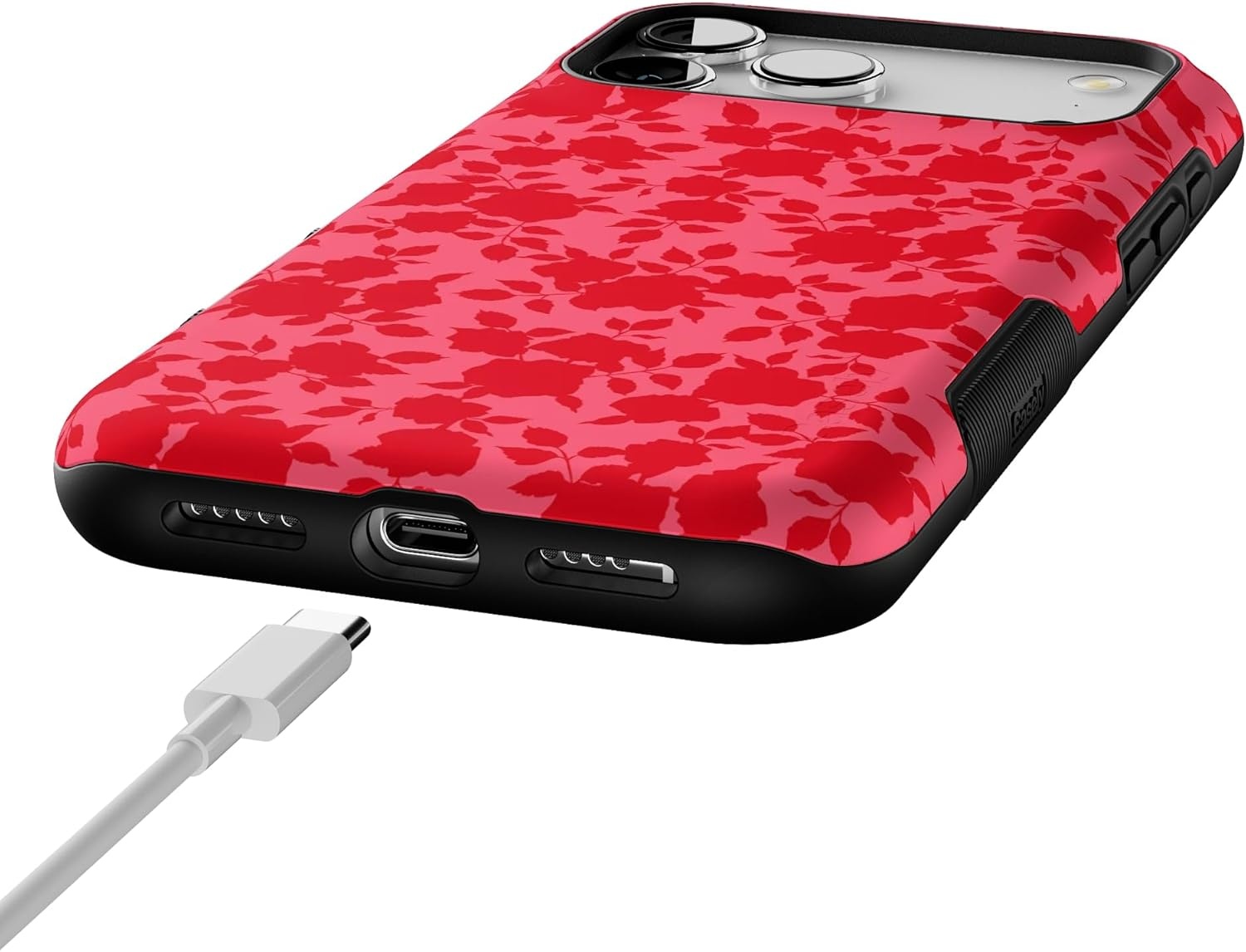 image:imageCasely iPhone 17 Pro Max Case Blue amp White Floral Rose to Fame Bold Protective Design Compatible with MagSafeRose Garden Red Aesthetic