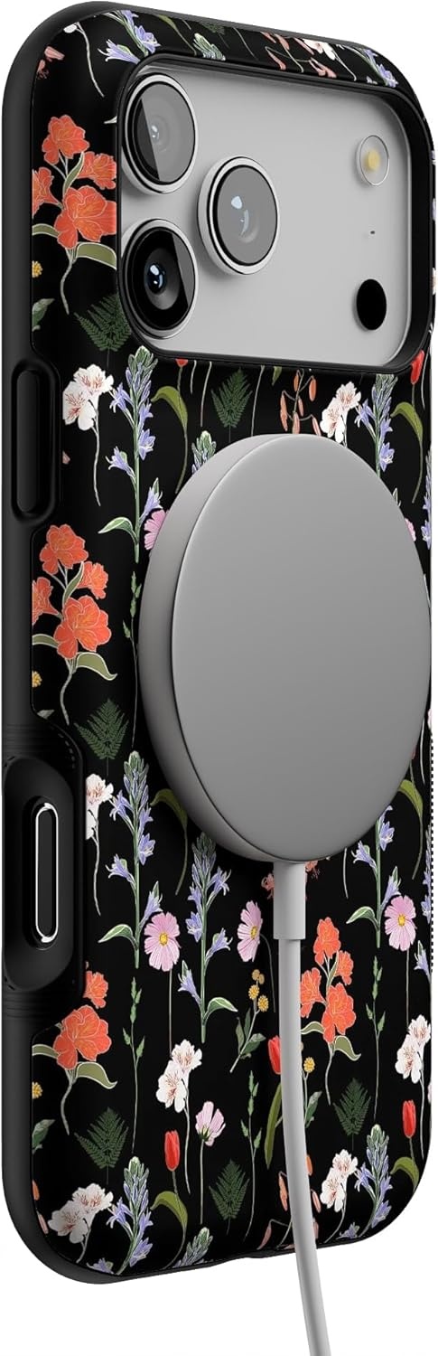 image:imageCasely iPhone 17 Pro Max Case Blue amp White Floral Rose to Fame Bold Protective Design Compatible with MagSafeSecret Garden Mixed Floral