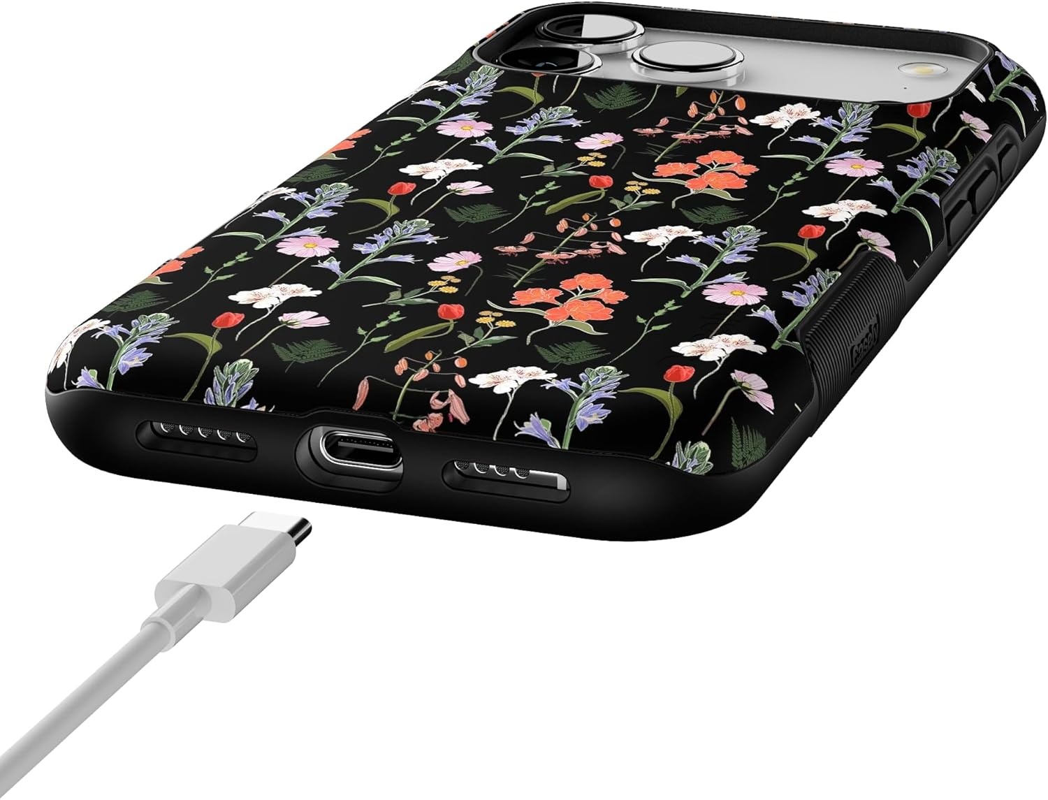 image:imageCasely iPhone 17 Pro Max Case Blue amp White Floral Rose to Fame Bold Protective Design Compatible with MagSafeSecret Garden Mixed Floral