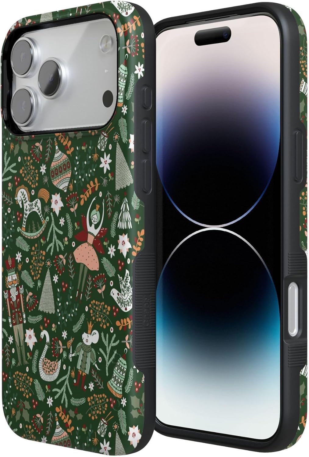 image:imageCasely iPhone 17 Pro Max Case Blue amp White Floral Rose to Fame Bold Protective Design Compatible with MagSafeSugar Plum Fairy Winter Wonderland
