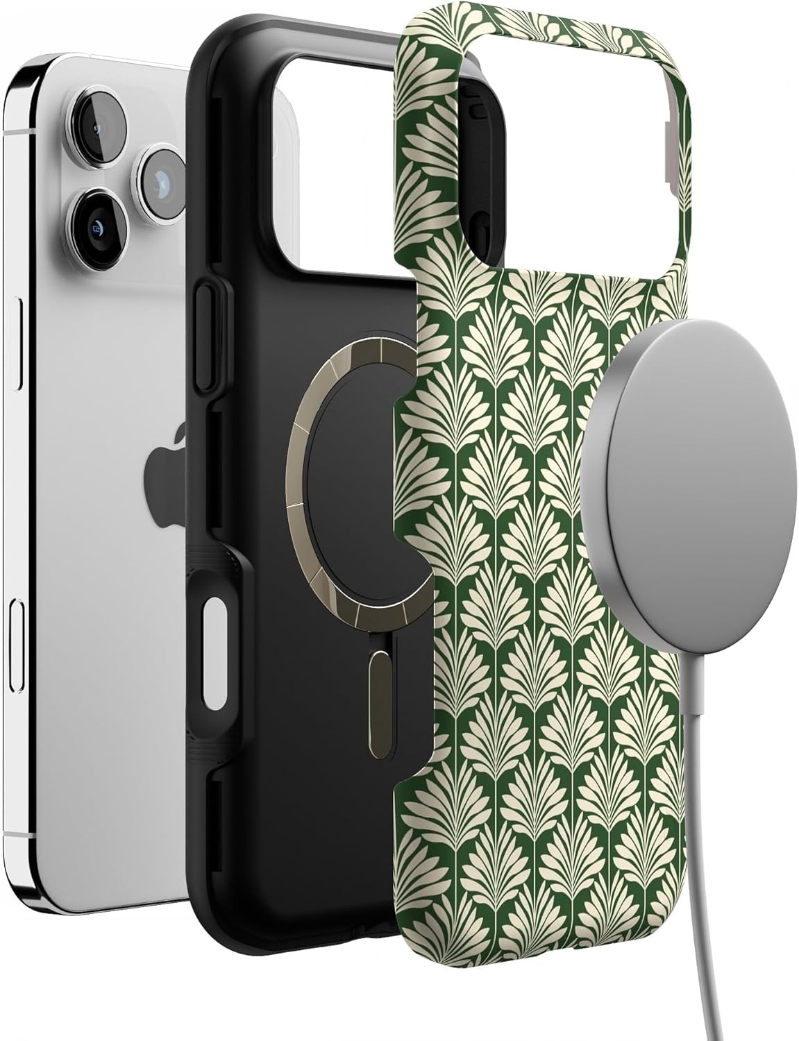 image:imageCasely iPhone 17 Pro Max Case Blue amp White Floral Rose to Fame Bold Protective Design Compatible with MagSafeThe Boyfriend Collection Cabana Nights