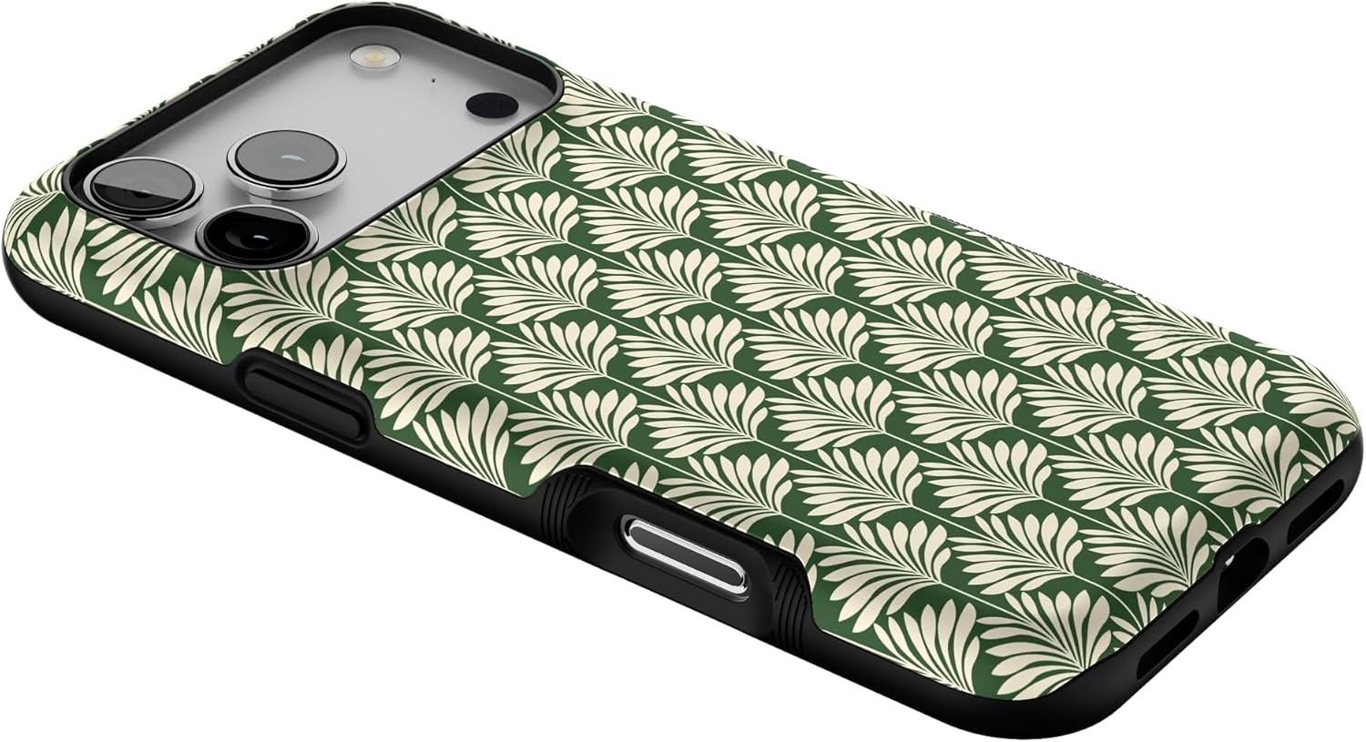 image:imageCasely iPhone 17 Pro Max Case Blue amp White Floral Rose to Fame Bold Protective Design Compatible with MagSafeThe Boyfriend Collection Cabana Nights
