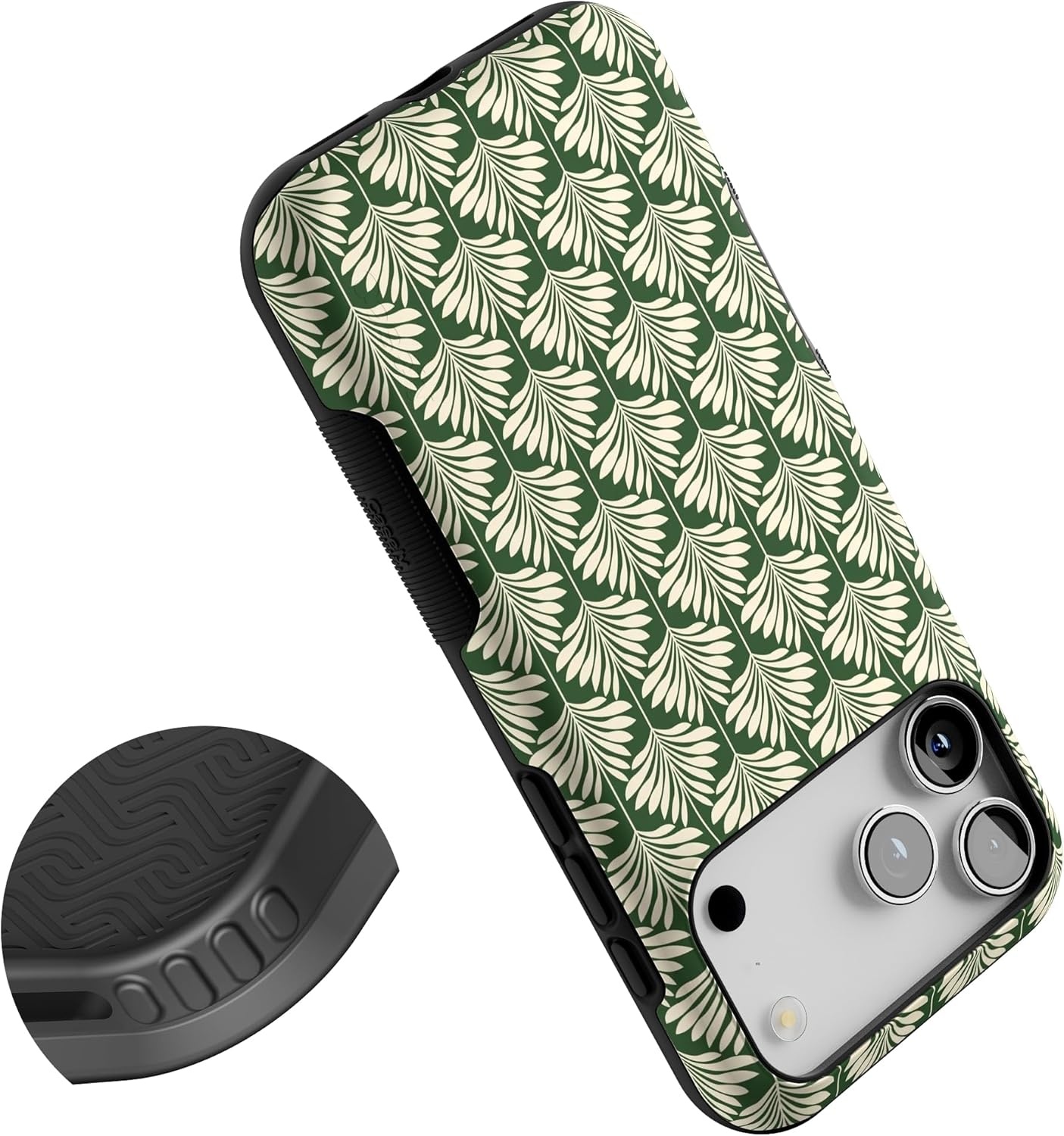 image:imageCasely iPhone 17 Pro Max Case Blue amp White Floral Rose to Fame Bold Protective Design Compatible with MagSafeThe Boyfriend Collection Cabana Nights