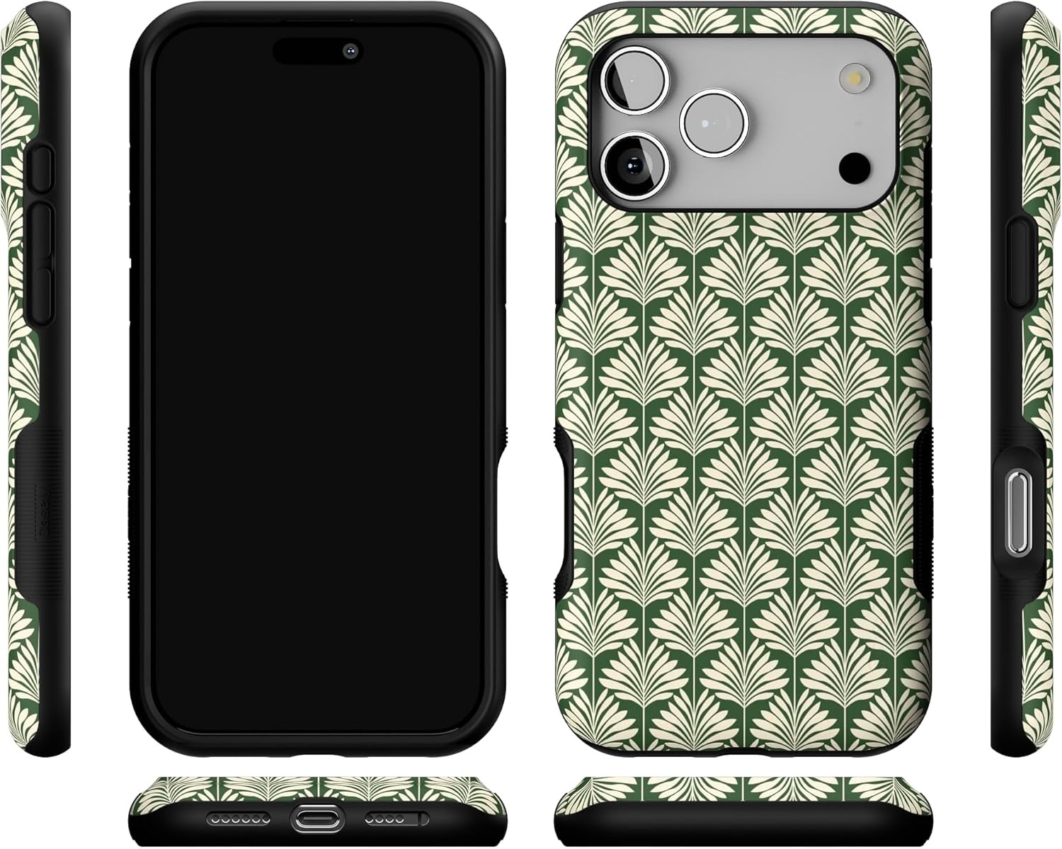 image:imageCasely iPhone 17 Pro Max Case Blue amp White Floral Rose to Fame Bold Protective Design Compatible with MagSafeThe Boyfriend Collection Cabana Nights