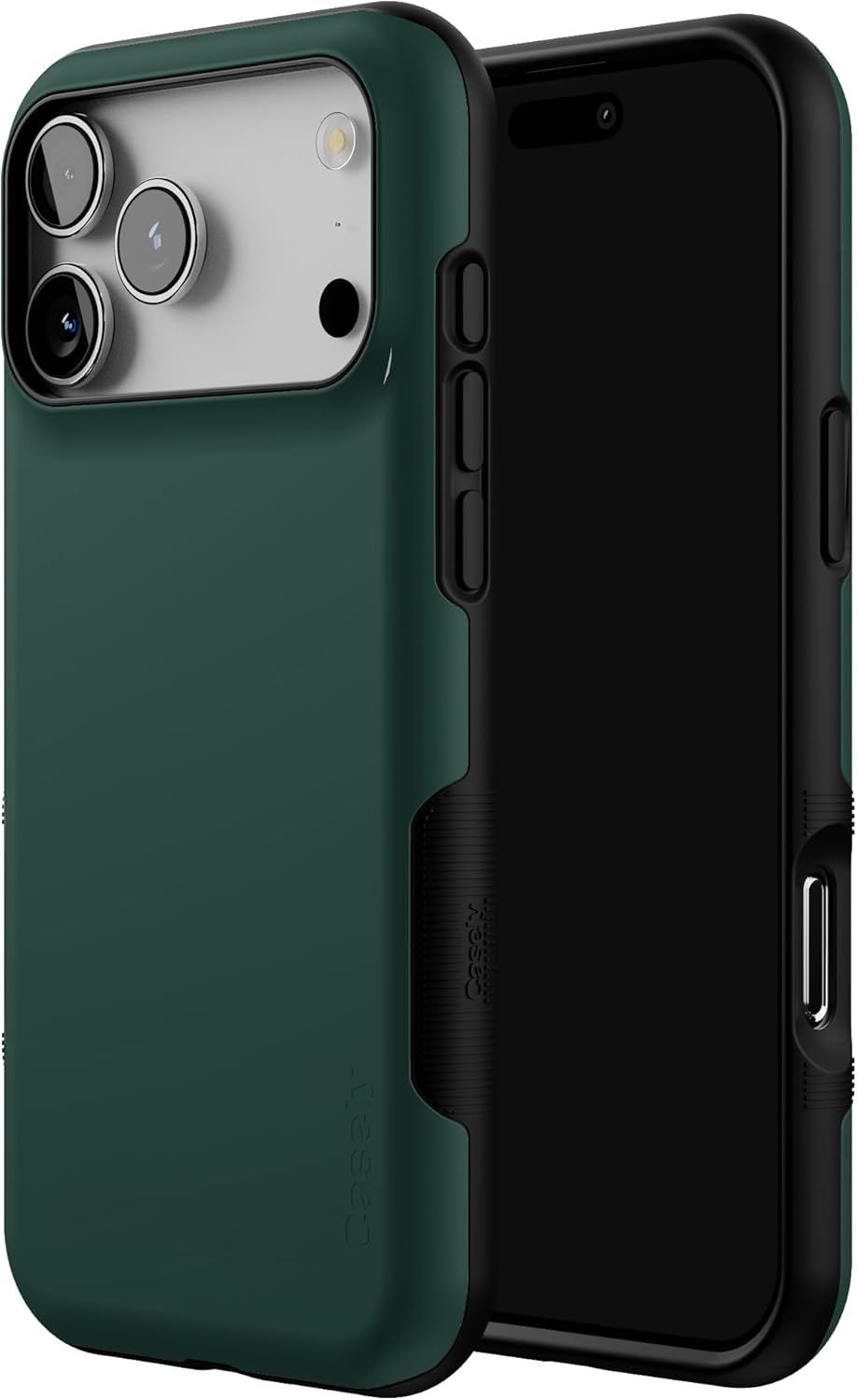 image:imageCasely iPhone 17 Pro Max Case Blue amp White Floral Rose to Fame Bold Protective Design Compatible with MagSafeThe Boyfriend Collection Forest Green