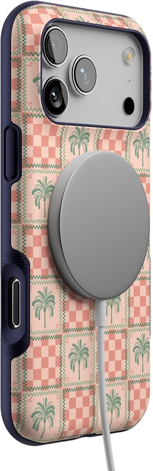 image:imageCasely iPhone 17 Pro Max Case Blue amp White Floral Rose to Fame Bold Protective Design Compatible with MagSafeThe Social Club Palm Beach