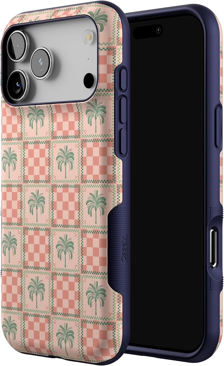 image:imageCasely iPhone 17 Pro Max Case Blue amp White Floral Rose to Fame Bold Protective Design Compatible with MagSafeThe Social Club Palm Beach