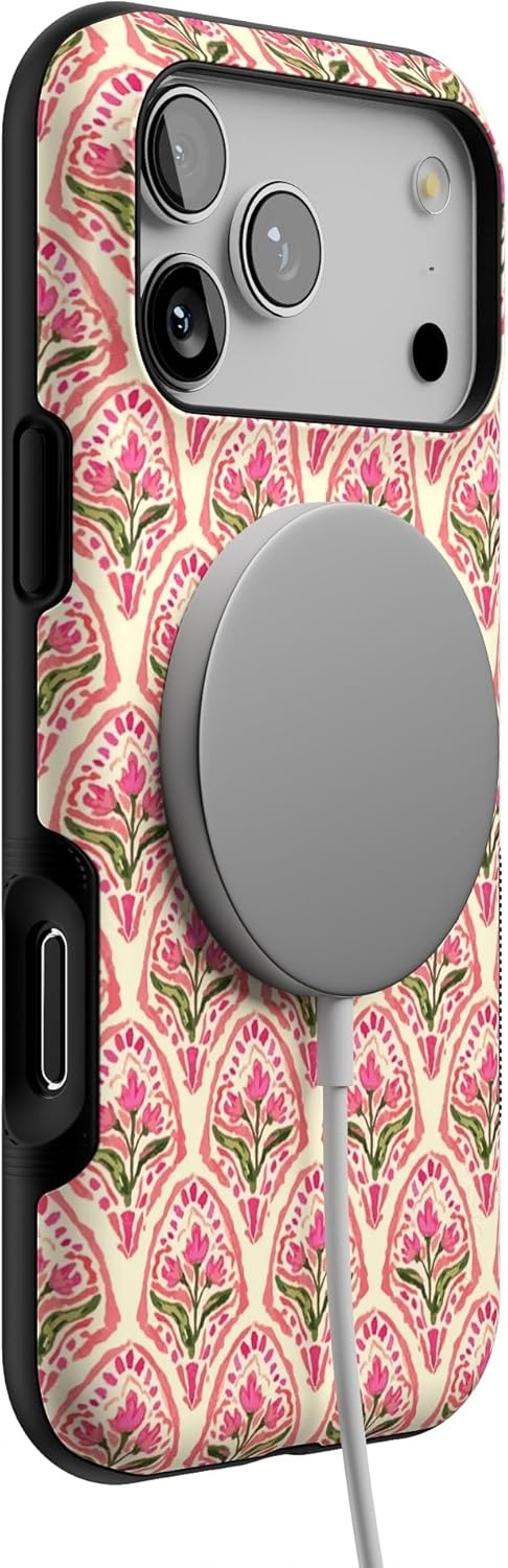 image:imageCasely iPhone 17 Pro Max Case Blue amp White Floral Rose to Fame Bold Protective Design Compatible with MagSafeTulip Tapestry Jenna Palek x Casely