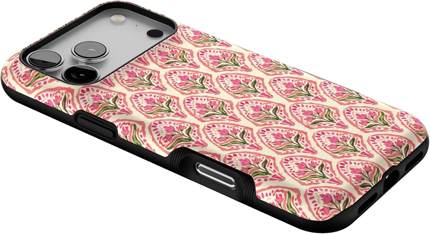 image:imageCasely iPhone 17 Pro Max Case Blue amp White Floral Rose to Fame Bold Protective Design Compatible with MagSafeTulip Tapestry Jenna Palek x Casely