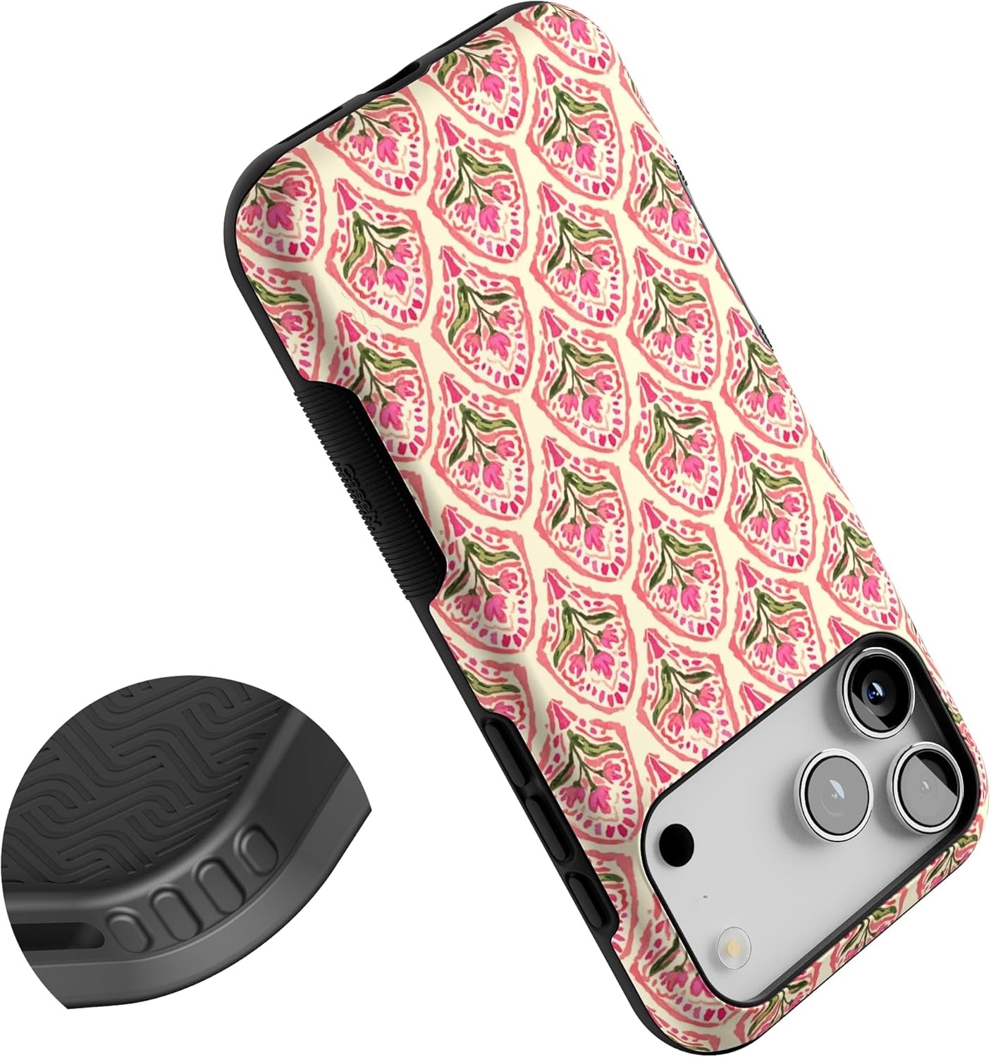 image:imageCasely iPhone 17 Pro Max Case Blue amp White Floral Rose to Fame Bold Protective Design Compatible with MagSafeTulip Tapestry Jenna Palek x Casely
