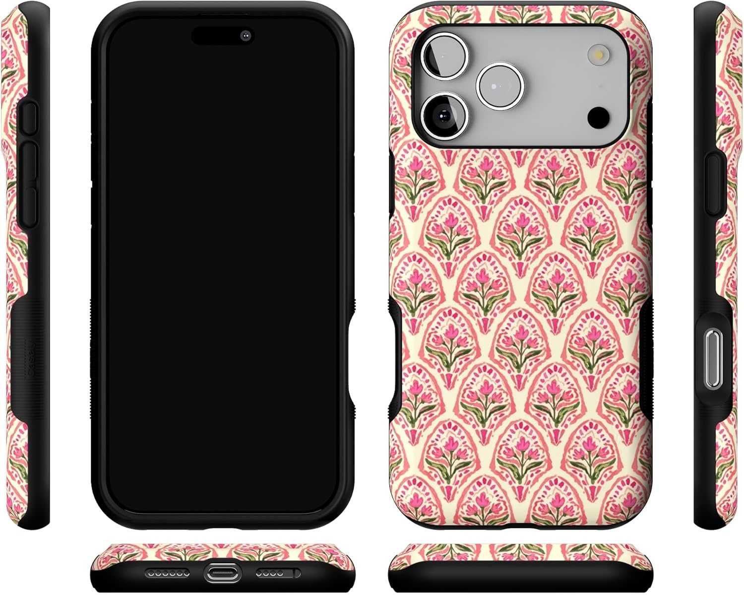 image:imageCasely iPhone 17 Pro Max Case Blue amp White Floral Rose to Fame Bold Protective Design Compatible with MagSafeTulip Tapestry Jenna Palek x Casely