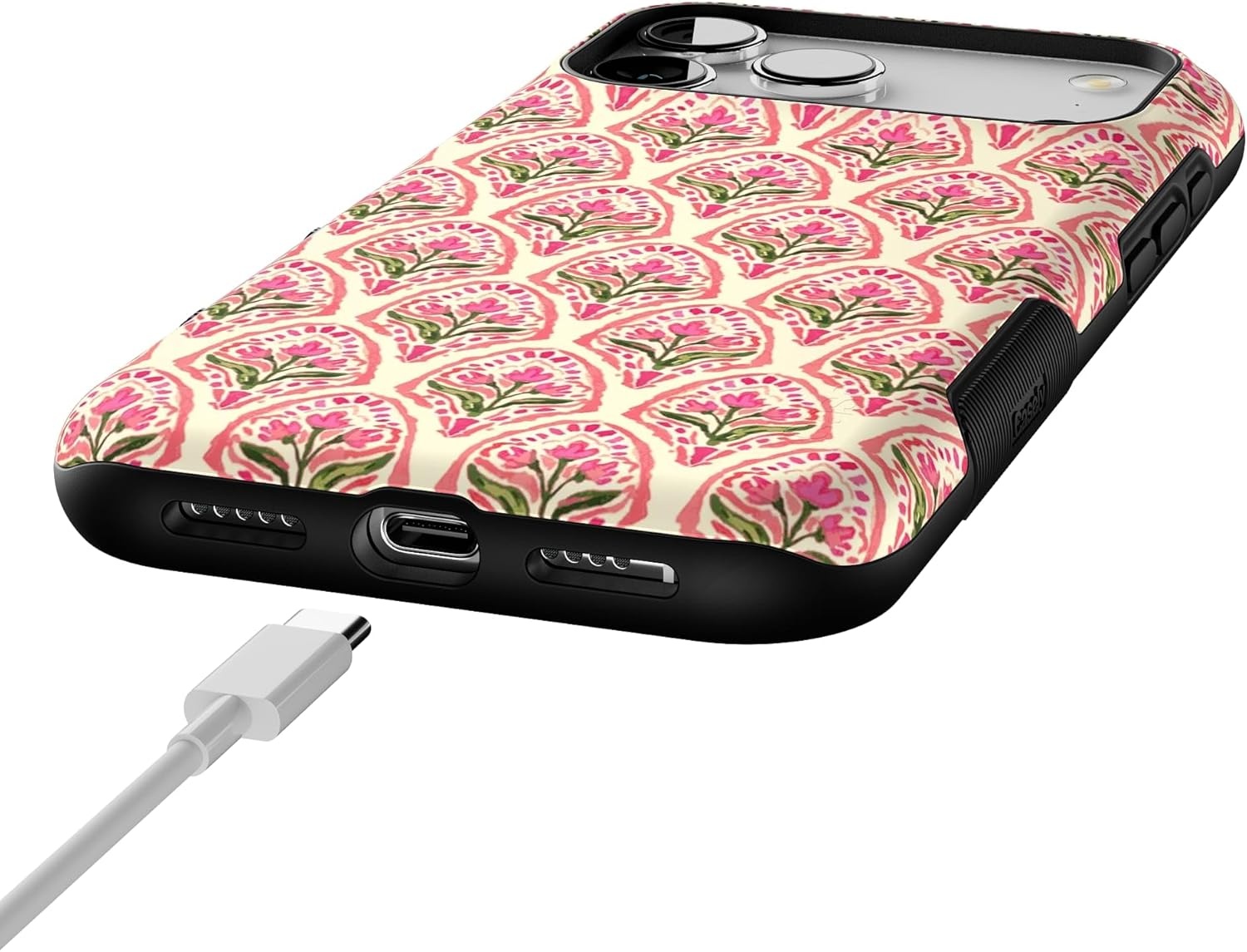 image:imageCasely iPhone 17 Pro Max Case Blue amp White Floral Rose to Fame Bold Protective Design Compatible with MagSafeTulip Tapestry Jenna Palek x Casely