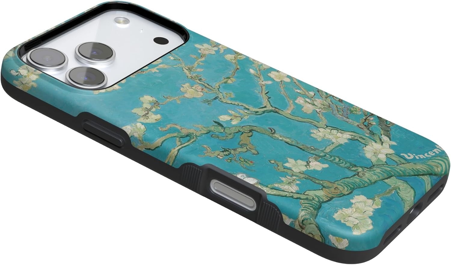 image:imageCasely iPhone 17 Pro Max Case Blue amp White Floral Rose to Fame Bold Protective Design Compatible with MagSafeVan Gogh Almond Blossom Floral
