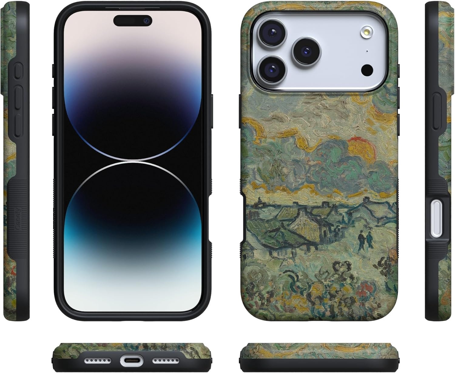 image:imageCasely iPhone 17 Pro Max Case Blue amp White Floral Rose to Fame Bold Protective Design Compatible with MagSafeVan Gogh Reminiscence of Vincent