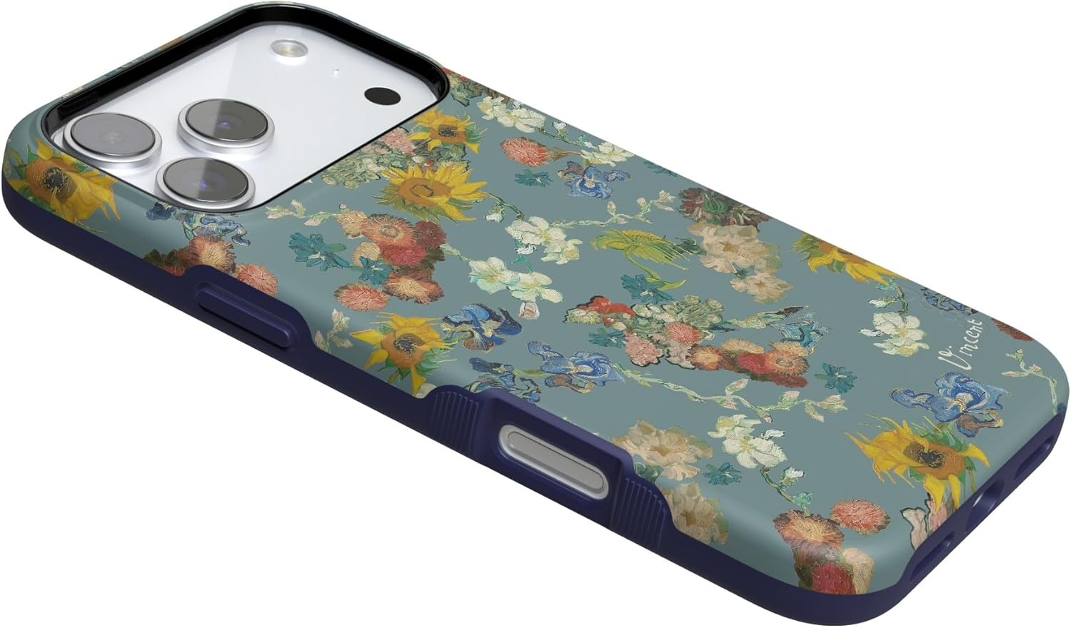 image:imageCasely iPhone 17 Pro Max Case Blue amp White Floral Rose to Fame Bold Protective Design Compatible with MagSafeVan Gogh Vincents Flowers