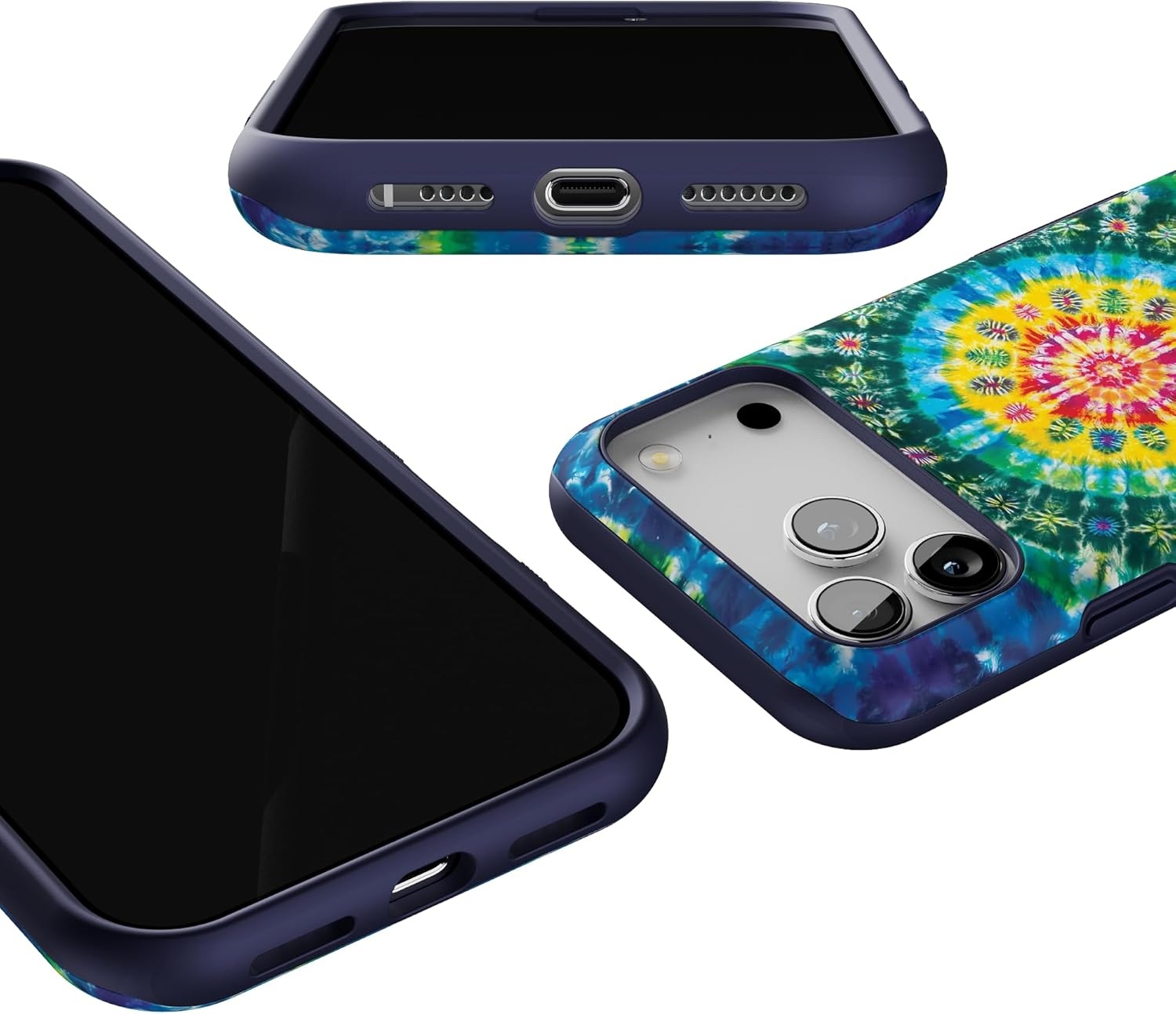 image:imageCasely iPhone 17 Pro Max Case Blue amp White Floral Rose to Fame Bold Protective Design Compatible with MagSafeVeneta Tapestry Grateful Dead Tie Dye