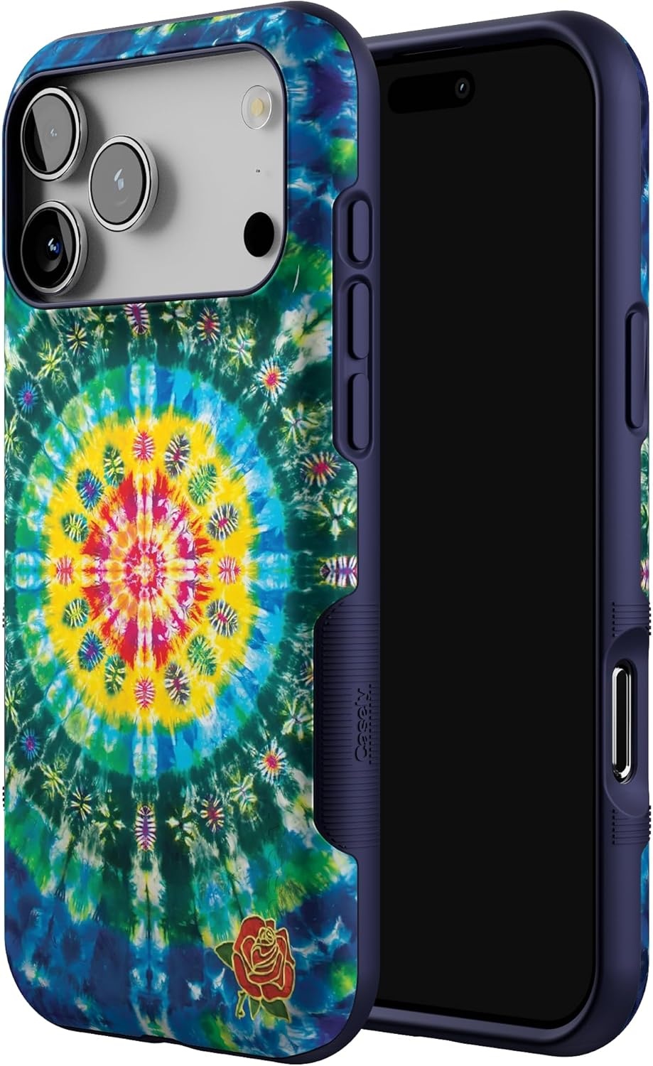 image:imageCasely iPhone 17 Pro Max Case Blue amp White Floral Rose to Fame Bold Protective Design Compatible with MagSafeVeneta Tapestry Grateful Dead Tie Dye