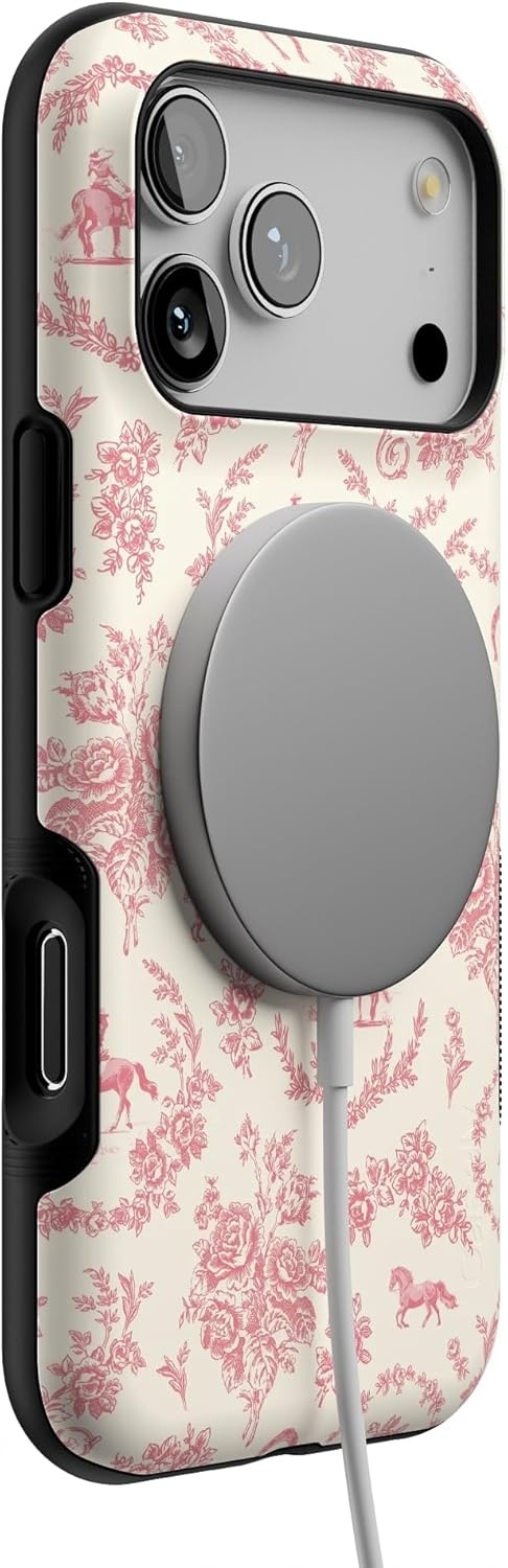 image:imageCasely iPhone 17 Pro Max Case Blue amp White Floral Rose to Fame Bold Protective Design Compatible with MagSafeWestern Bloom Jenna Palek x Casely