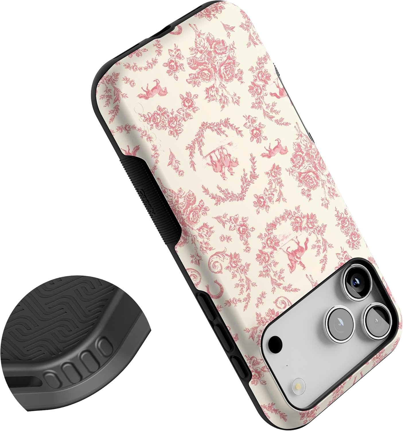 image:imageCasely iPhone 17 Pro Max Case Blue amp White Floral Rose to Fame Bold Protective Design Compatible with MagSafeWestern Bloom Jenna Palek x Casely