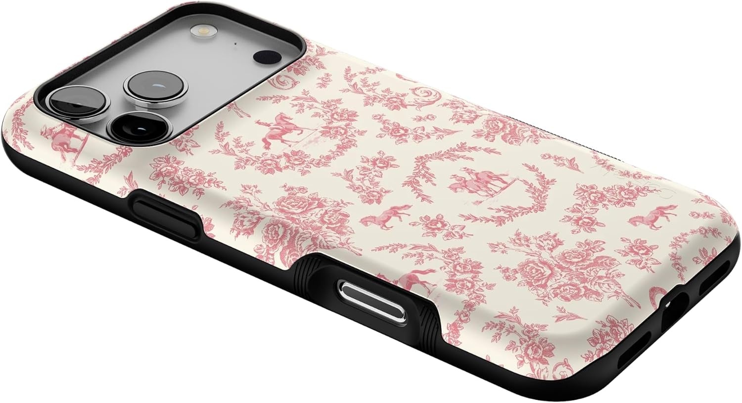 image:imageCasely iPhone 17 Pro Max Case Blue amp White Floral Rose to Fame Bold Protective Design Compatible with MagSafeWestern Bloom Jenna Palek x Casely