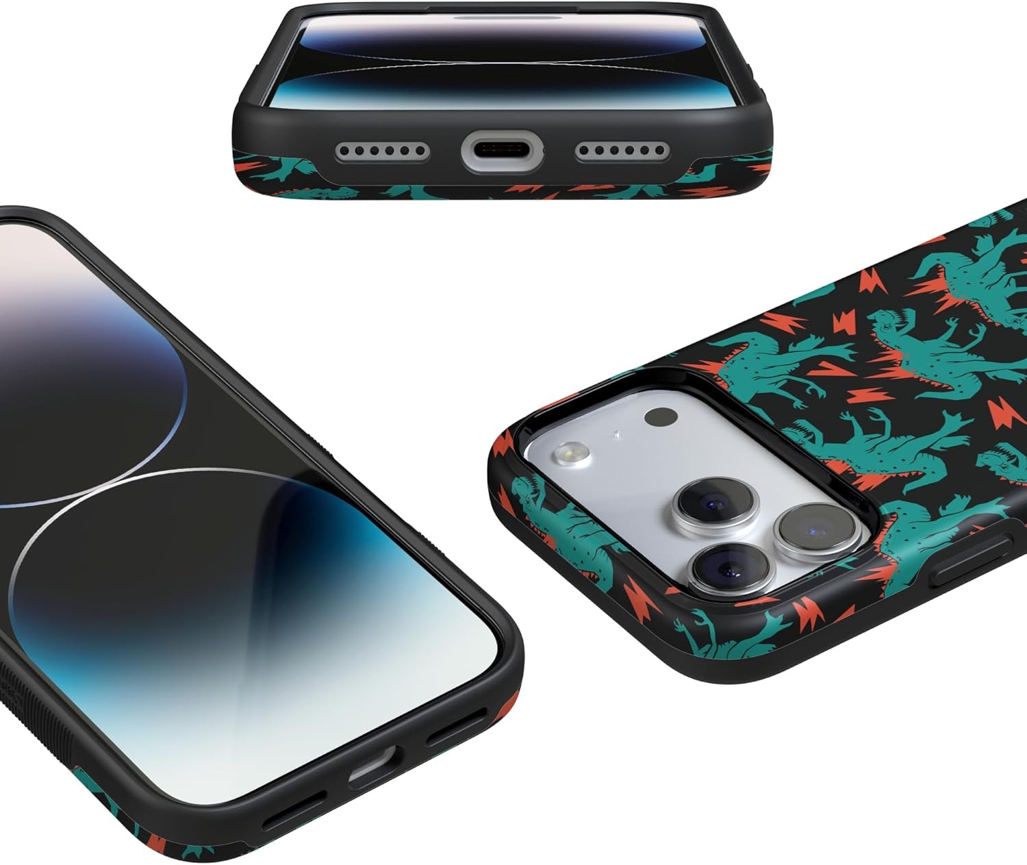 image:imageCasely iPhone 17 Pro Max Case Blue amp White Floral Rose to Fame Bold Protective Design Compatible with MagSafeYoure Dinomite Green Dinosaur